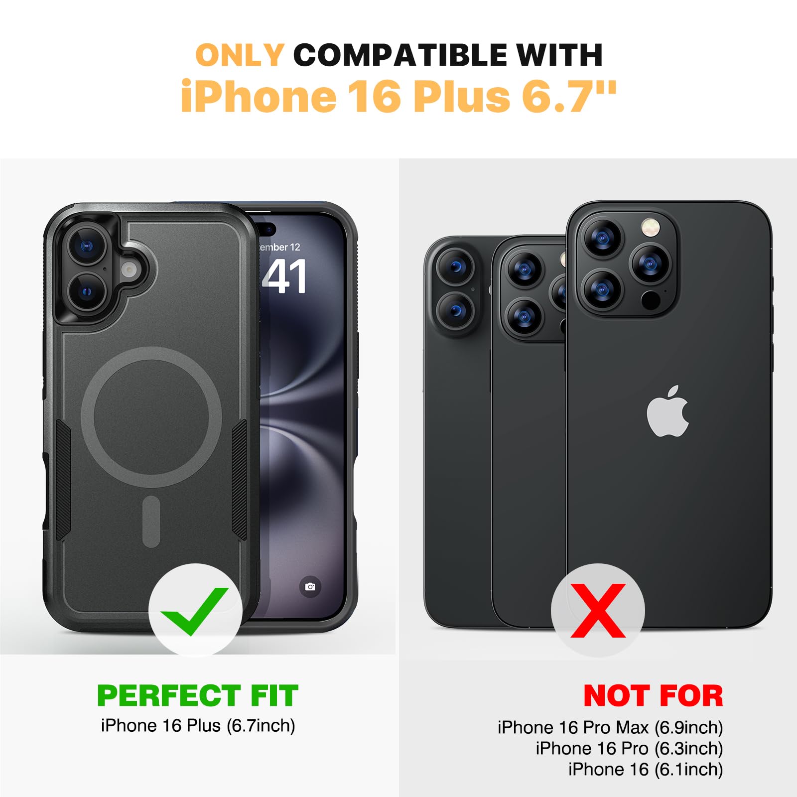 Foto 6 | Funda Magnética Diaclara Para Iphone 16 Plus Con Protector - Venta Internacional.