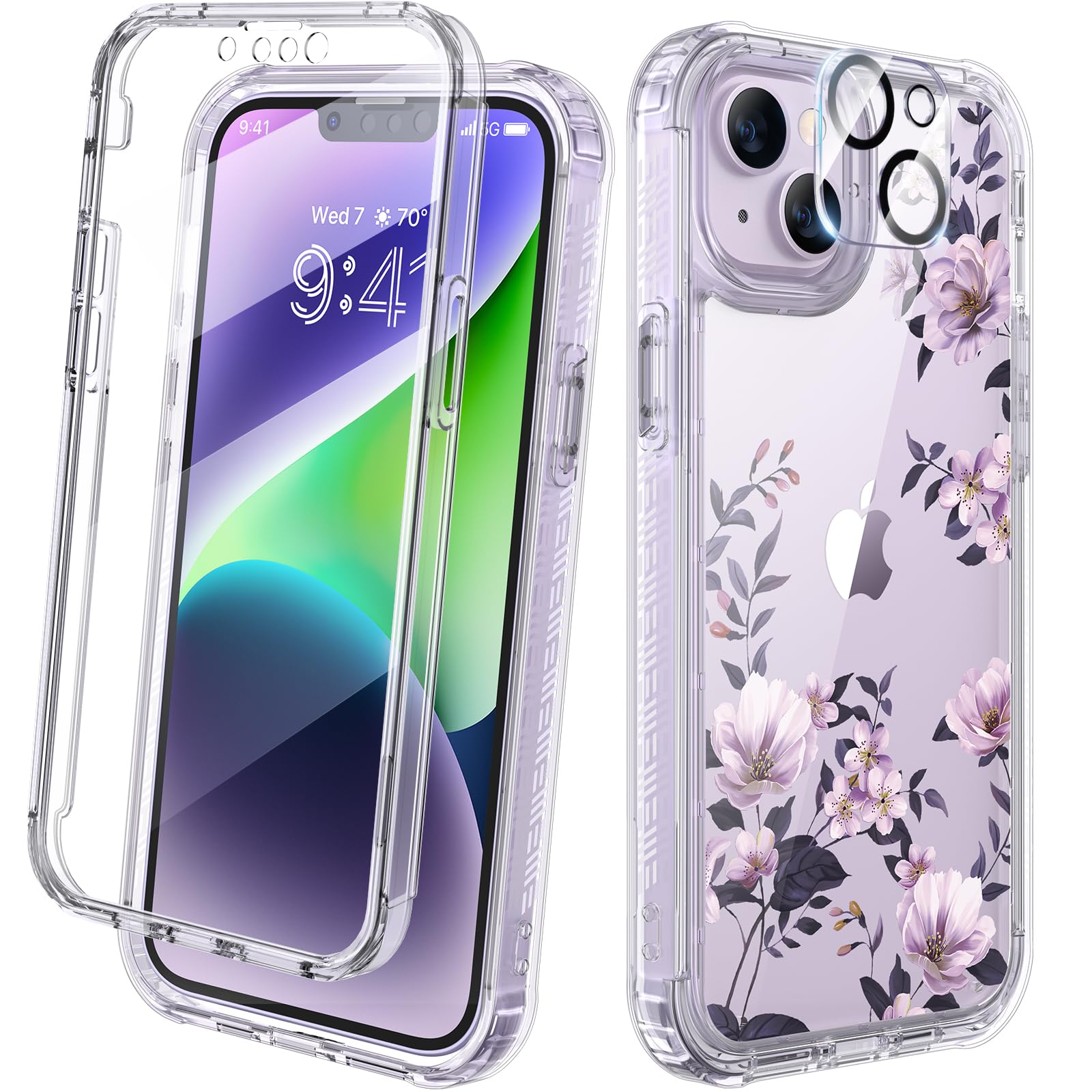 Foto 2 pulgar | Funda De Teléfono Diaclara Diseñada Para Iphone 14 6.1 Con Protector De Pantalla - Venta Internacional.