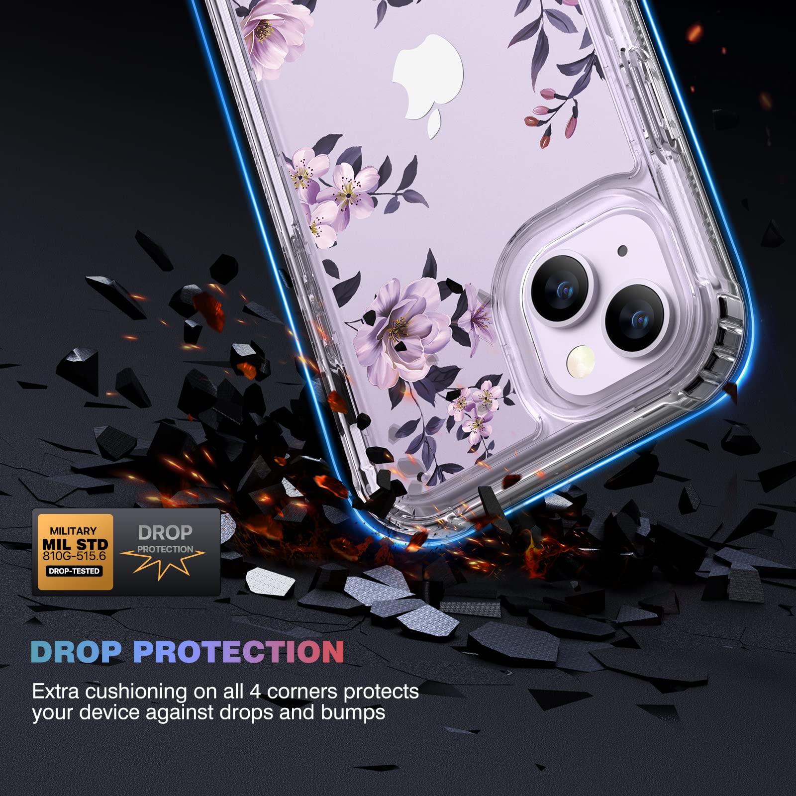 Foto 4 pulgar | Funda De Teléfono Diaclara Diseñada Para Iphone 14 6.1 Con Protector De Pantalla - Venta Internacional.