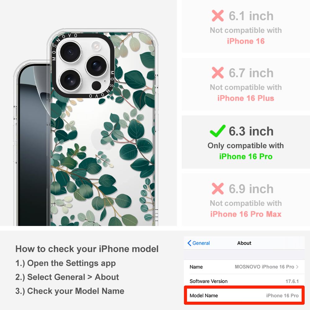 Foto 2 | Funda De Teléfono Mosnovo Para Iphone 16 Pro Buffertech Clear Tpu - Venta Internacional.