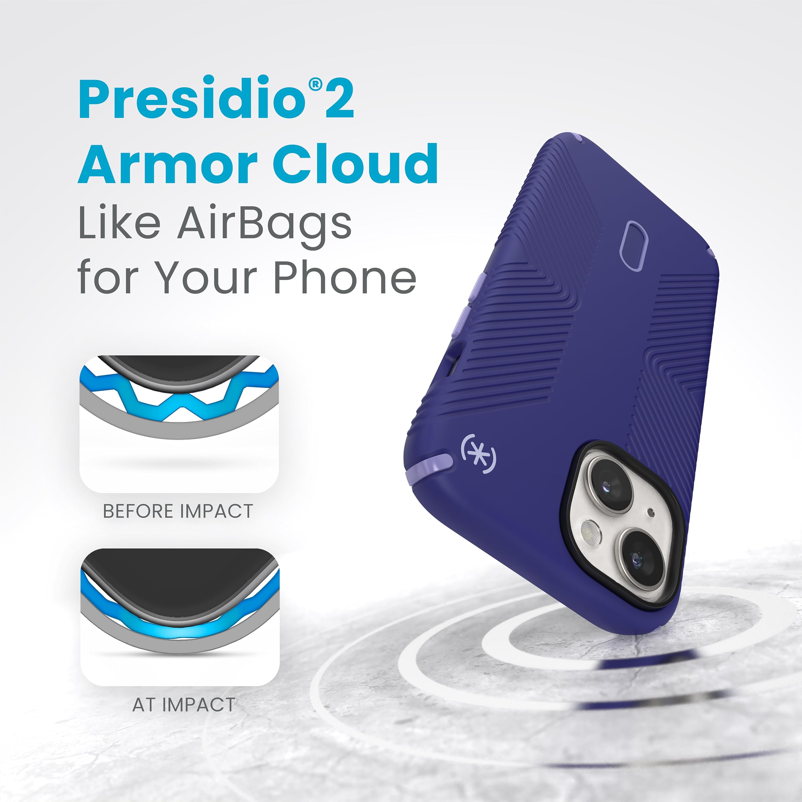 Foto 6 pulgar | Funda Para Teléfono Speck Magsafe Drop & Camera Protect Para Iphone 15, Azul - Venta Internacional.