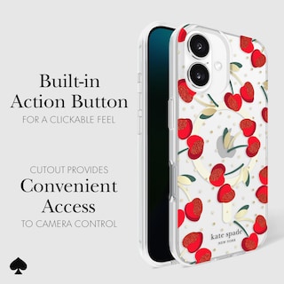 Foto 4 | Funda De Teléfono Kate Spade New York Para Iphone 16 Cherry Dot Gems - Venta Internacional.