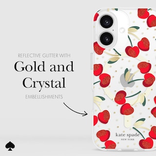 Foto 5 | Funda De Teléfono Kate Spade New York Para Iphone 16 Cherry Dot Gems - Venta Internacional.