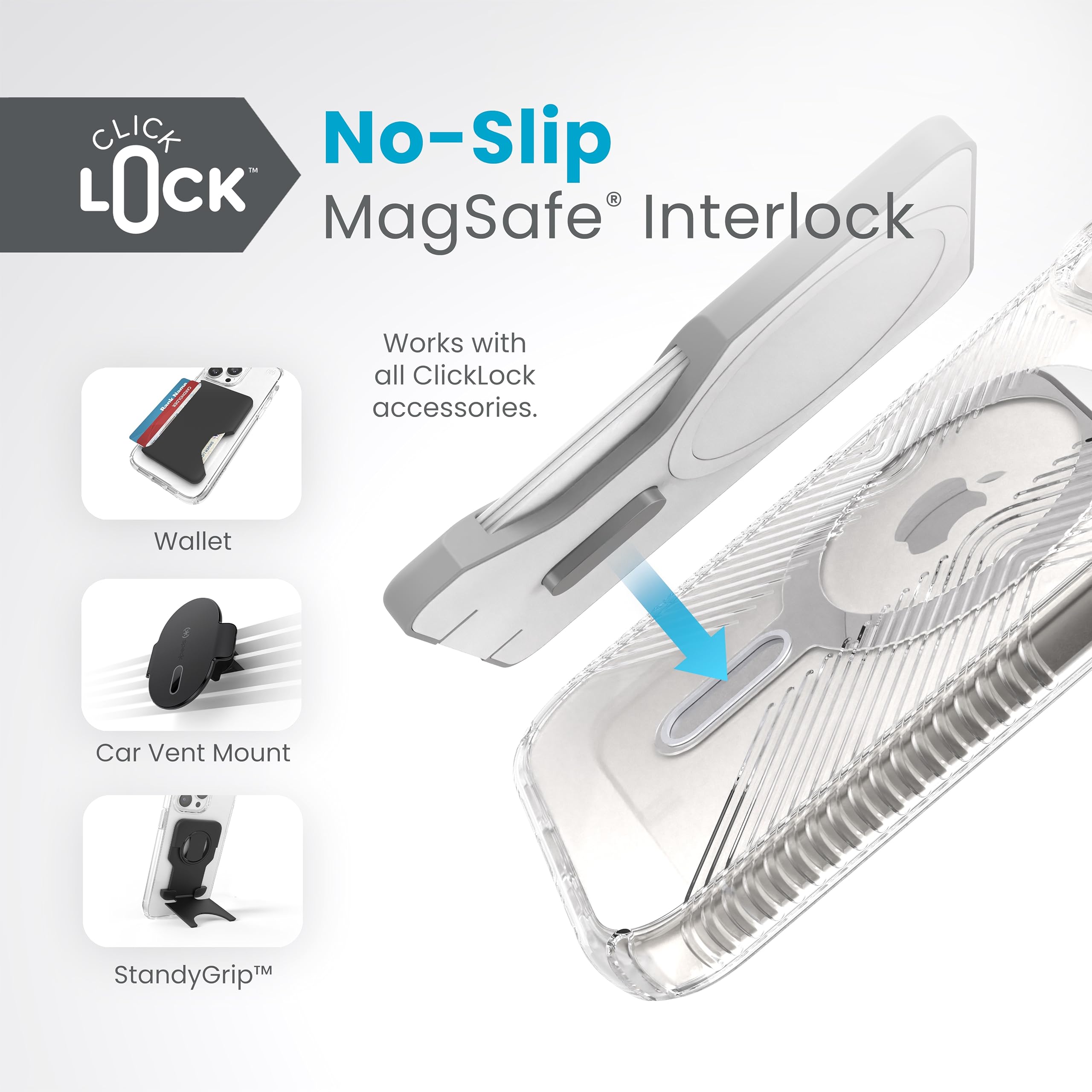 Foto 5 pulgar | Funda De Teléfono Speck Clear Presidio Grip Para Iphone 15 De 6.1 Pulgadas - Venta Internacional.