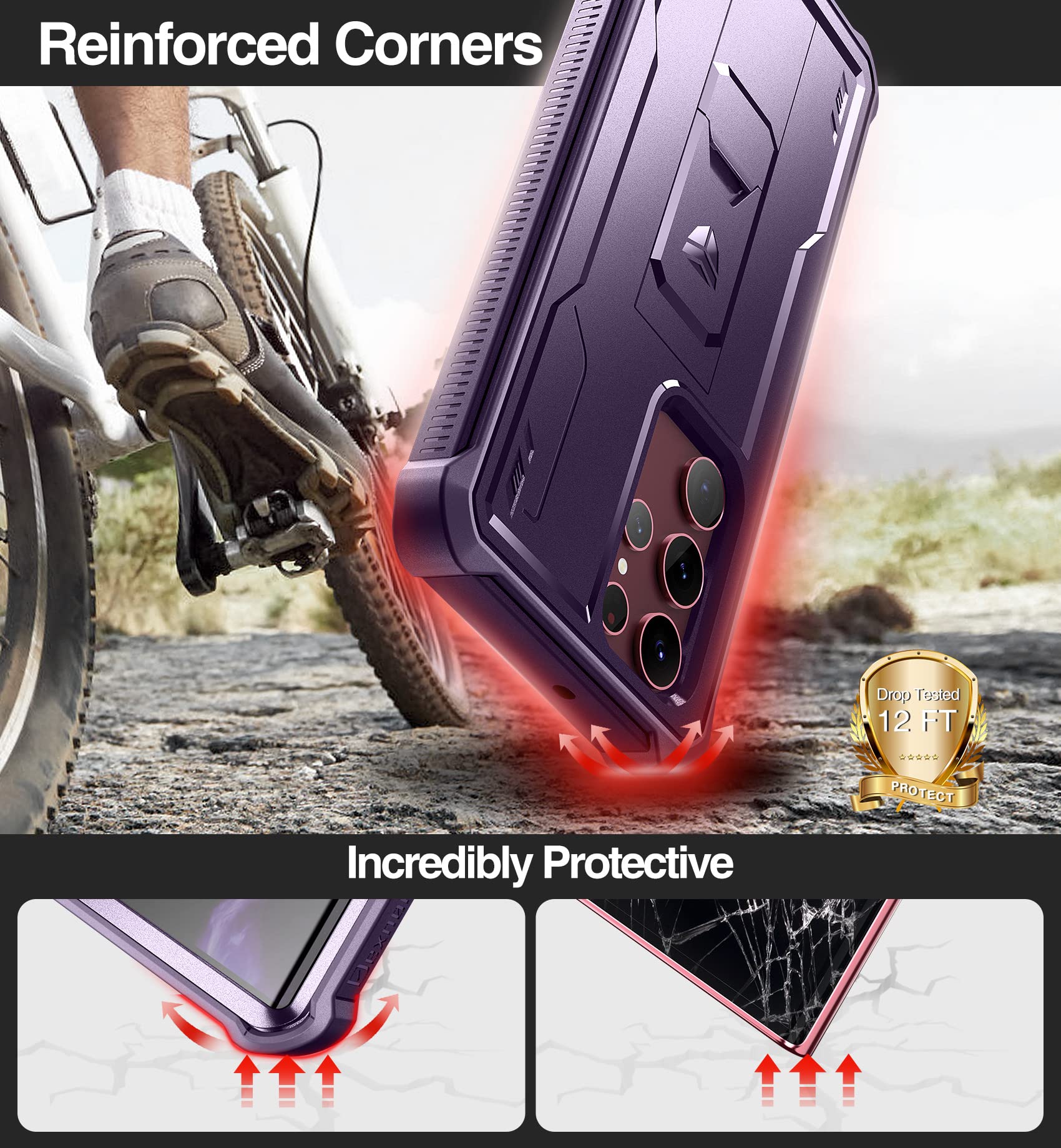 Foto 4 pulgar | Funda De Teléfono Dexnor De Cuerpo Completo Con Pantalla Para Galaxy S22 Ultra - Venta Internacional.