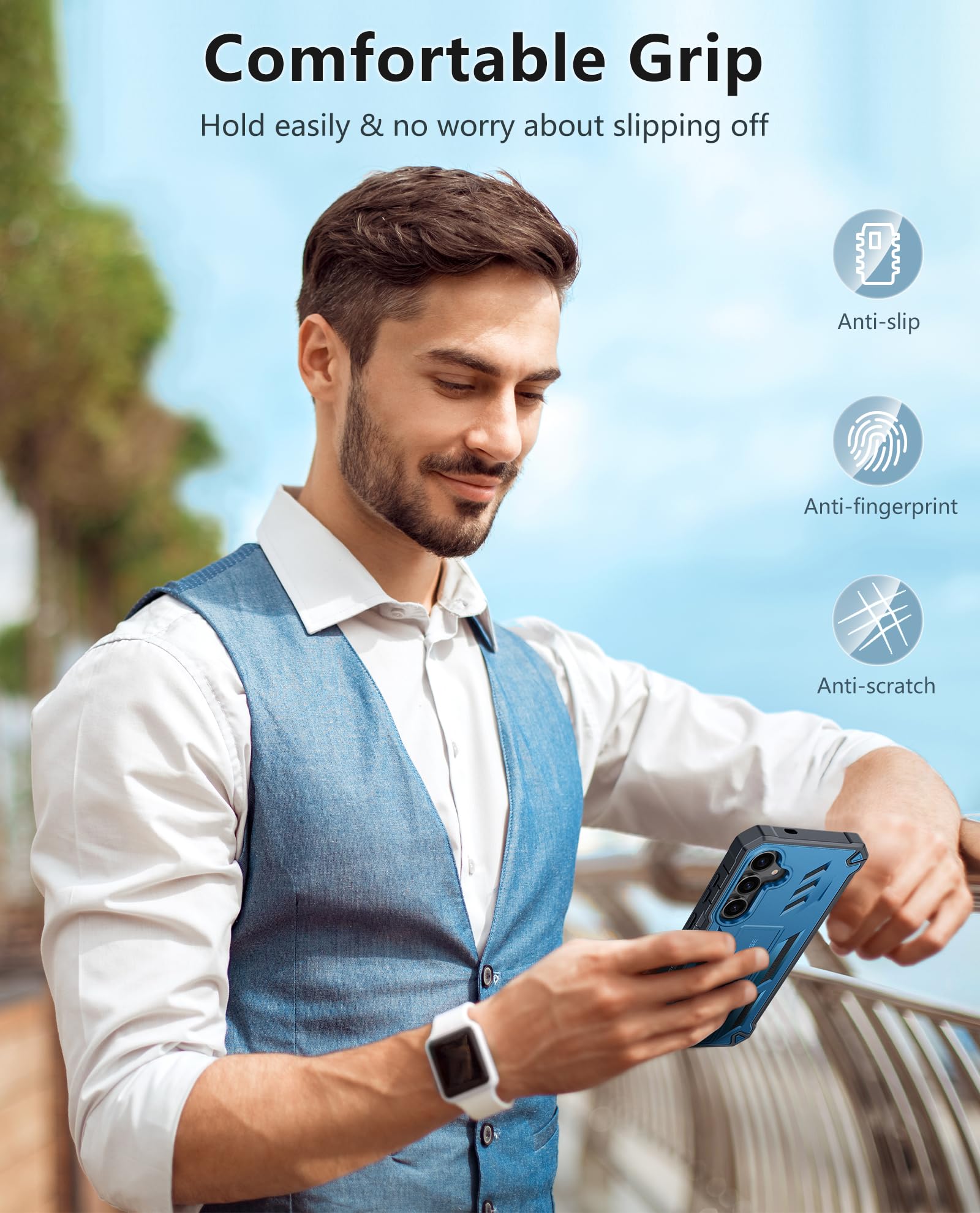 Foto 8 pulgar | Funda Fntcase Para Samsung Galaxy S24 Plus Con Protección Contra Caídas - Venta Internacional.