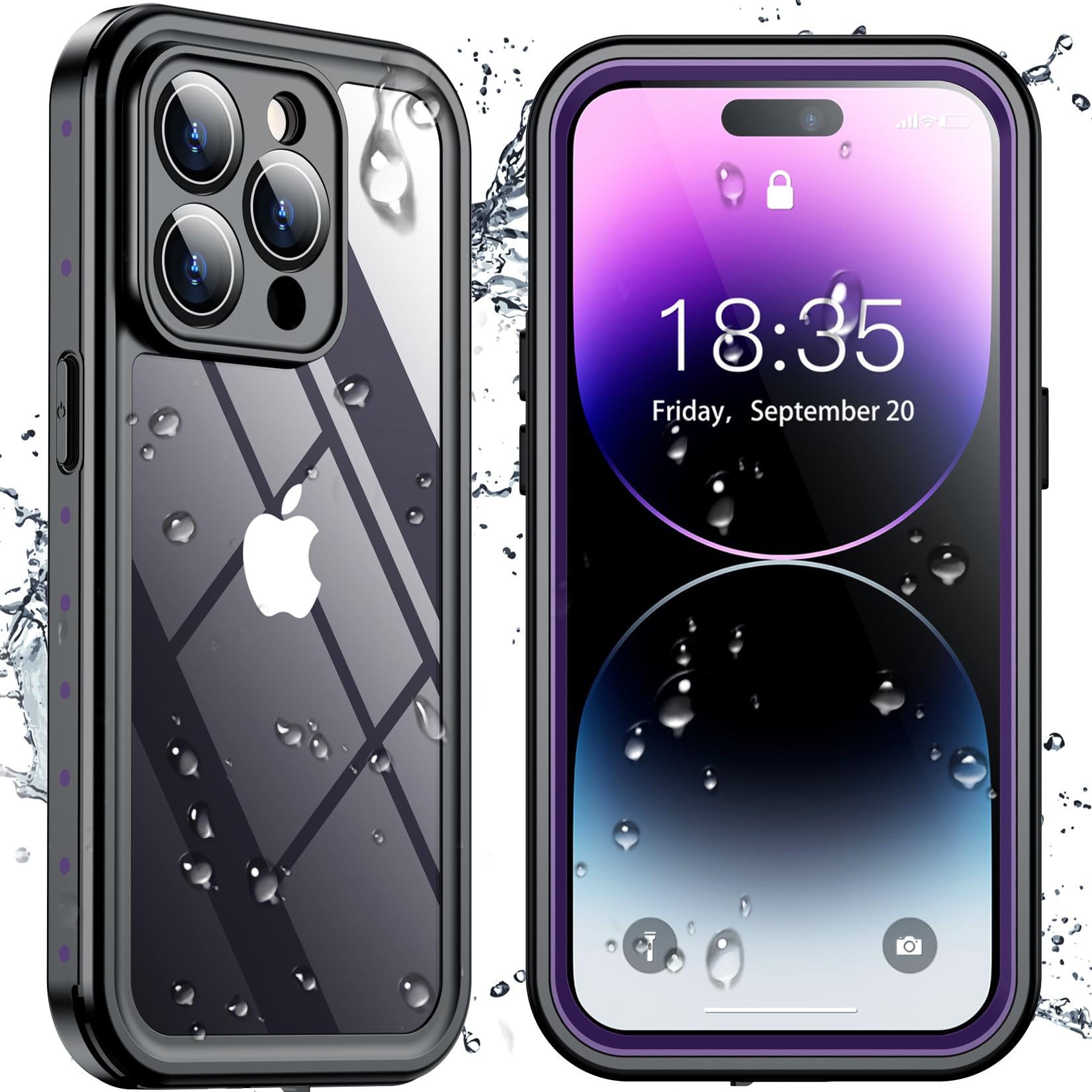 Foto 1 | Funda De Teléfono Spidercase Impermeable Con Lente Para Iphone 14 Pro - Venta Internacional.