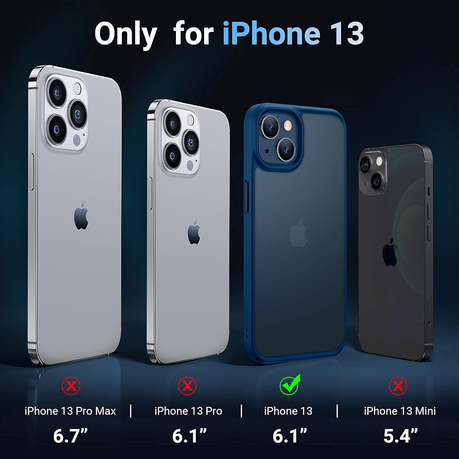 Foto 8 pulgar | Funda De Teléfono Torras Compatible Con Iphone 13/14, A Prueba De Golpes, Azul - Venta Internacional.