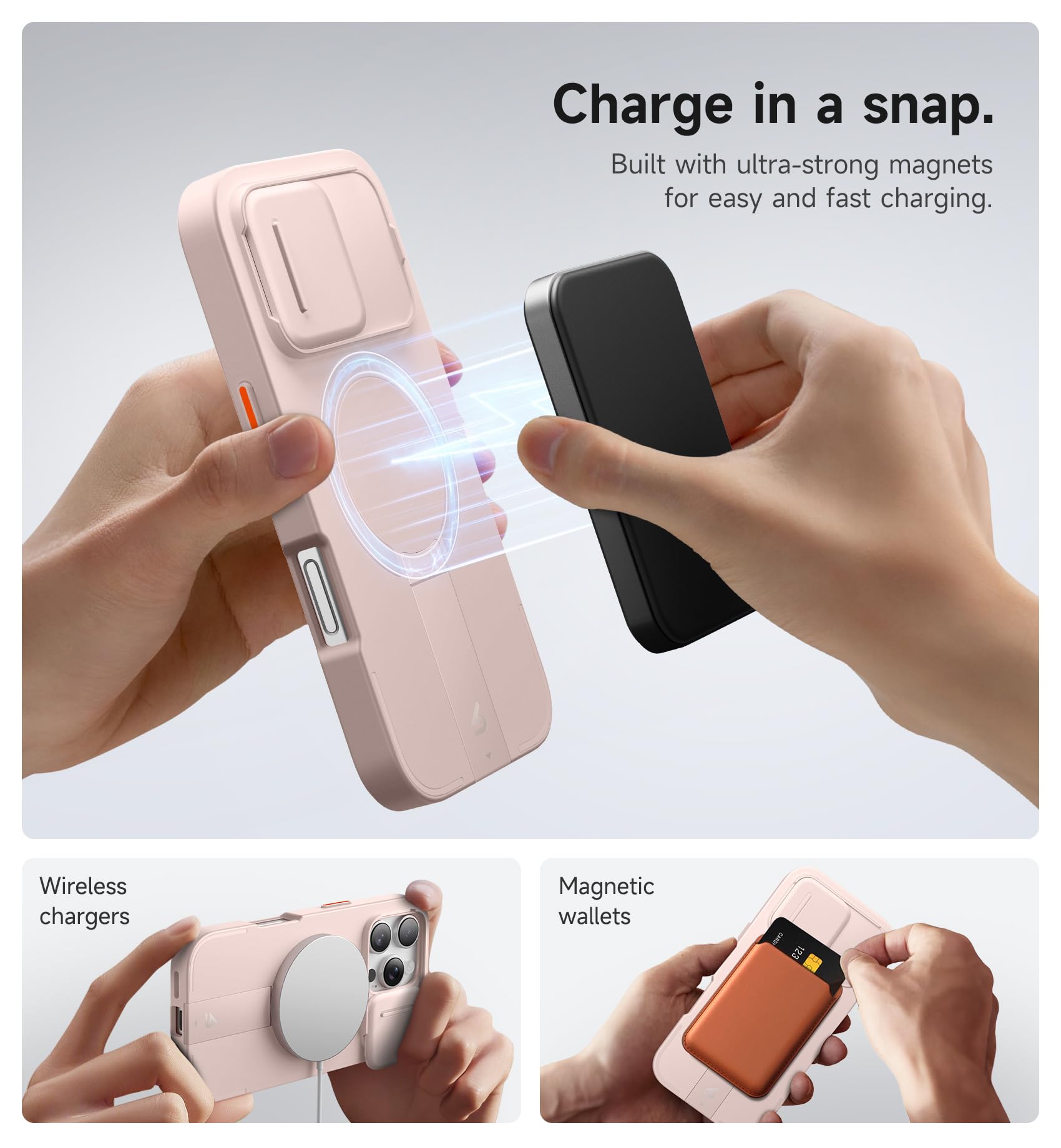Foto 3 | Funda Suritch Para Iphone 16 Pro Con Cámara Deslizante, Color Rosa - Venta Internacional.