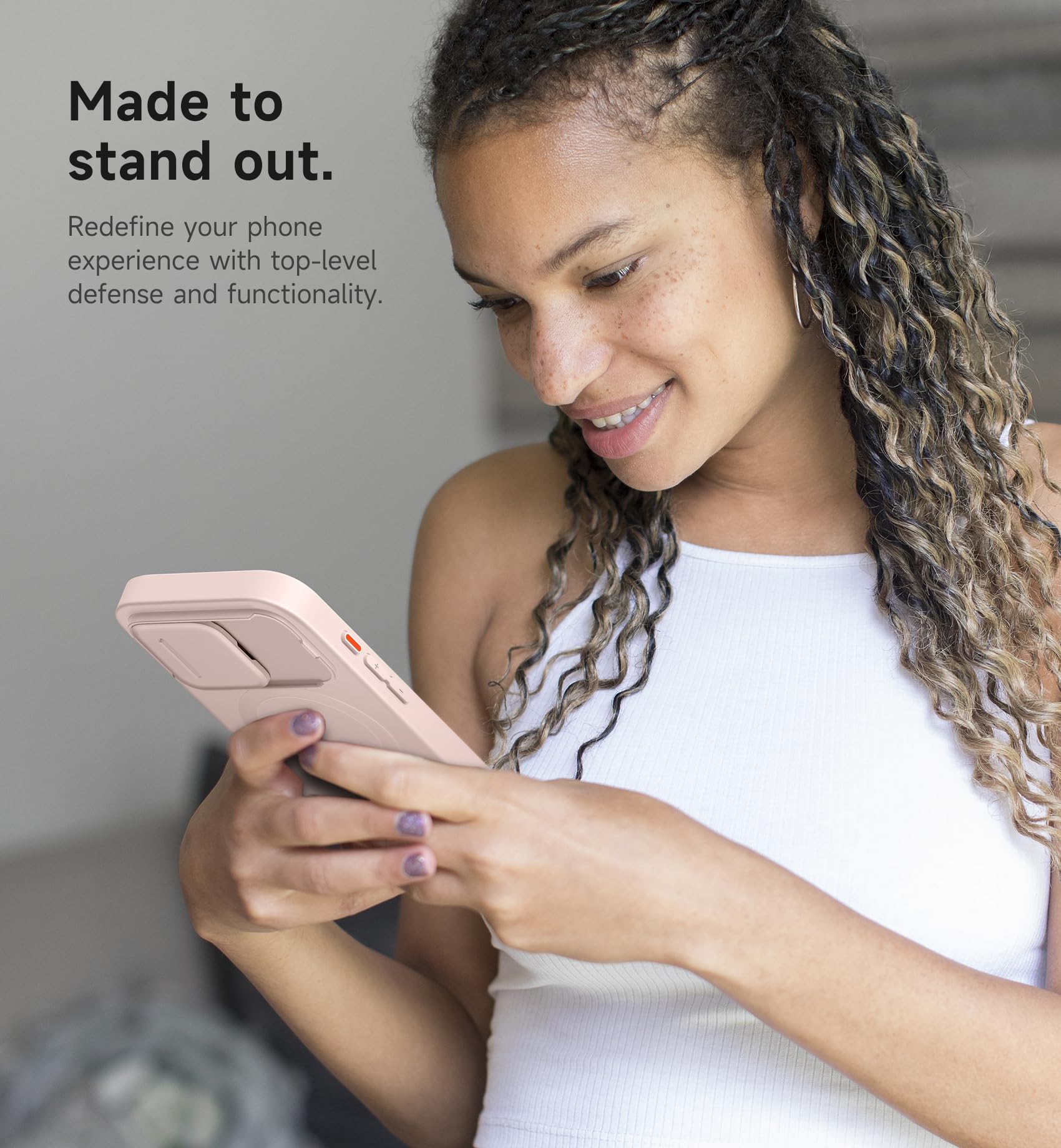 Foto 8 pulgar | Funda Suritch Para Iphone 16 Pro Con Cámara Deslizante, Color Rosa - Venta Internacional.