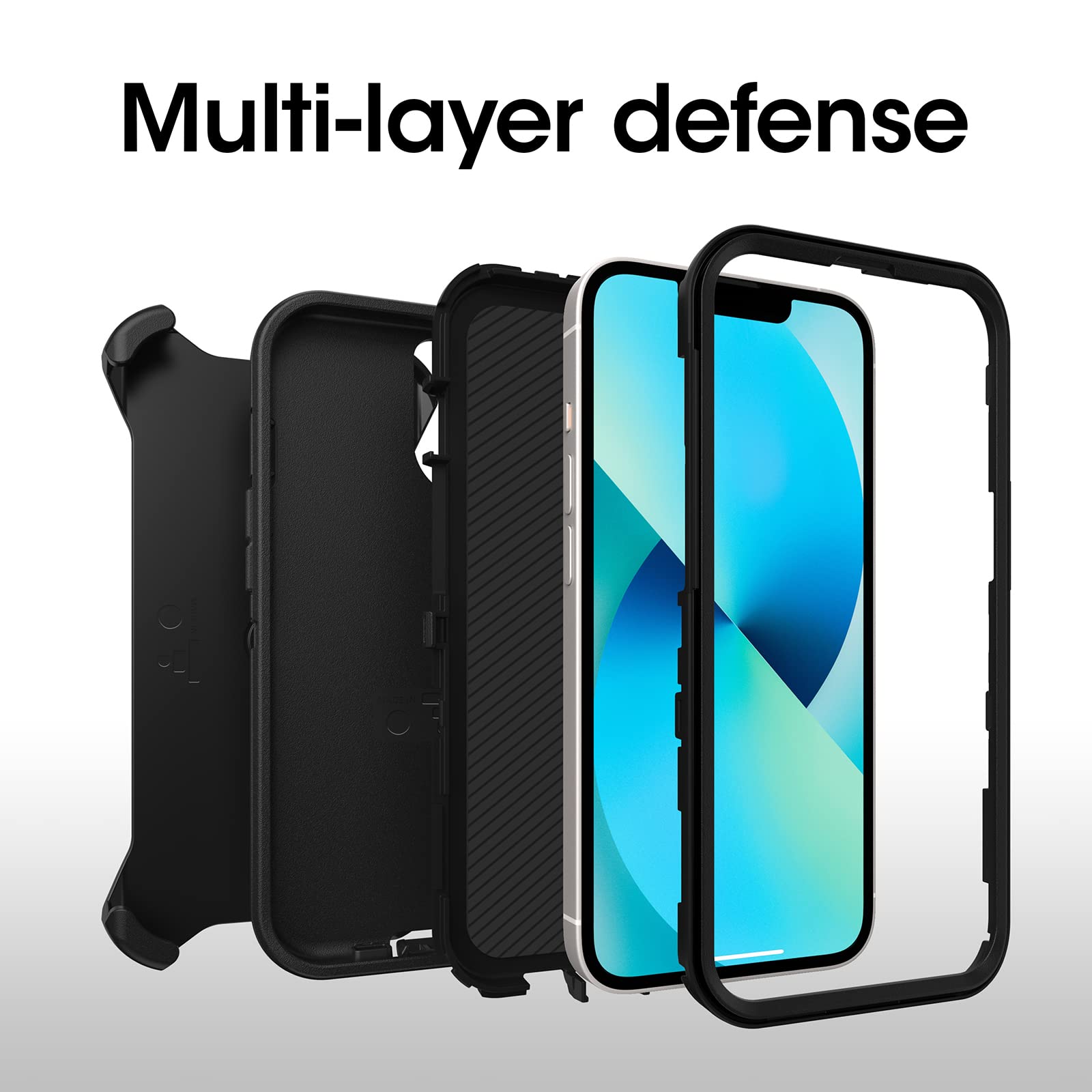 Foto 4 pulgar | Funda Otterbox Defender Series Para Iphone 13 (solo), Color Negro - Venta Internacional.