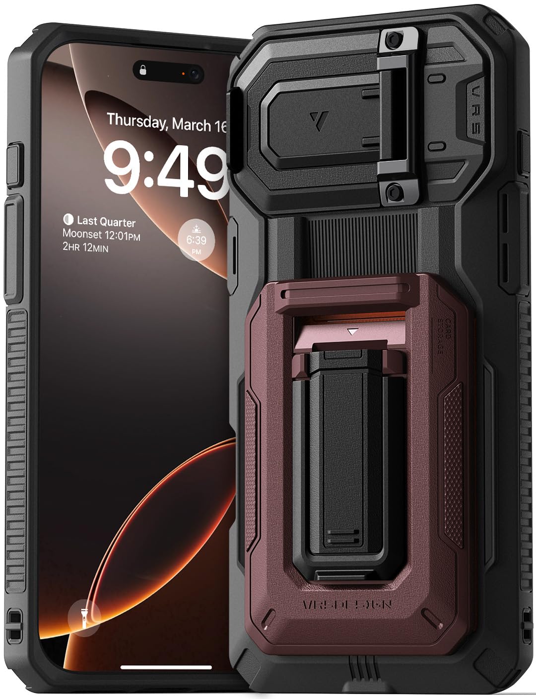 Funda Tipo Cartera Con Tarjetero Vrs Design Origin Para Iphone 16 Pro Max - Venta Internacional.