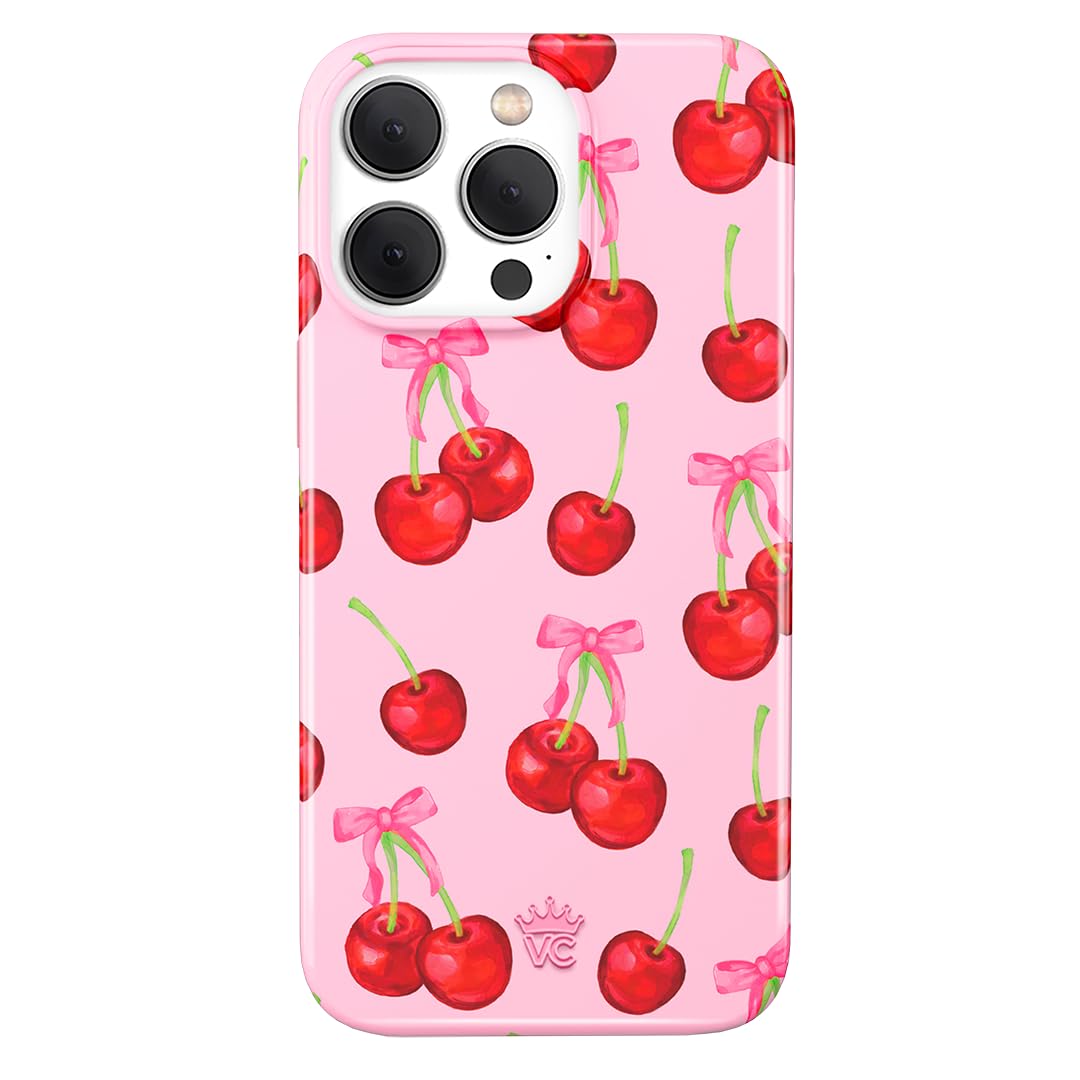 Funda De Teléfono Velvet Caviar Para Iphone 15 Pro Max Cherry Bows - Venta Internacional.