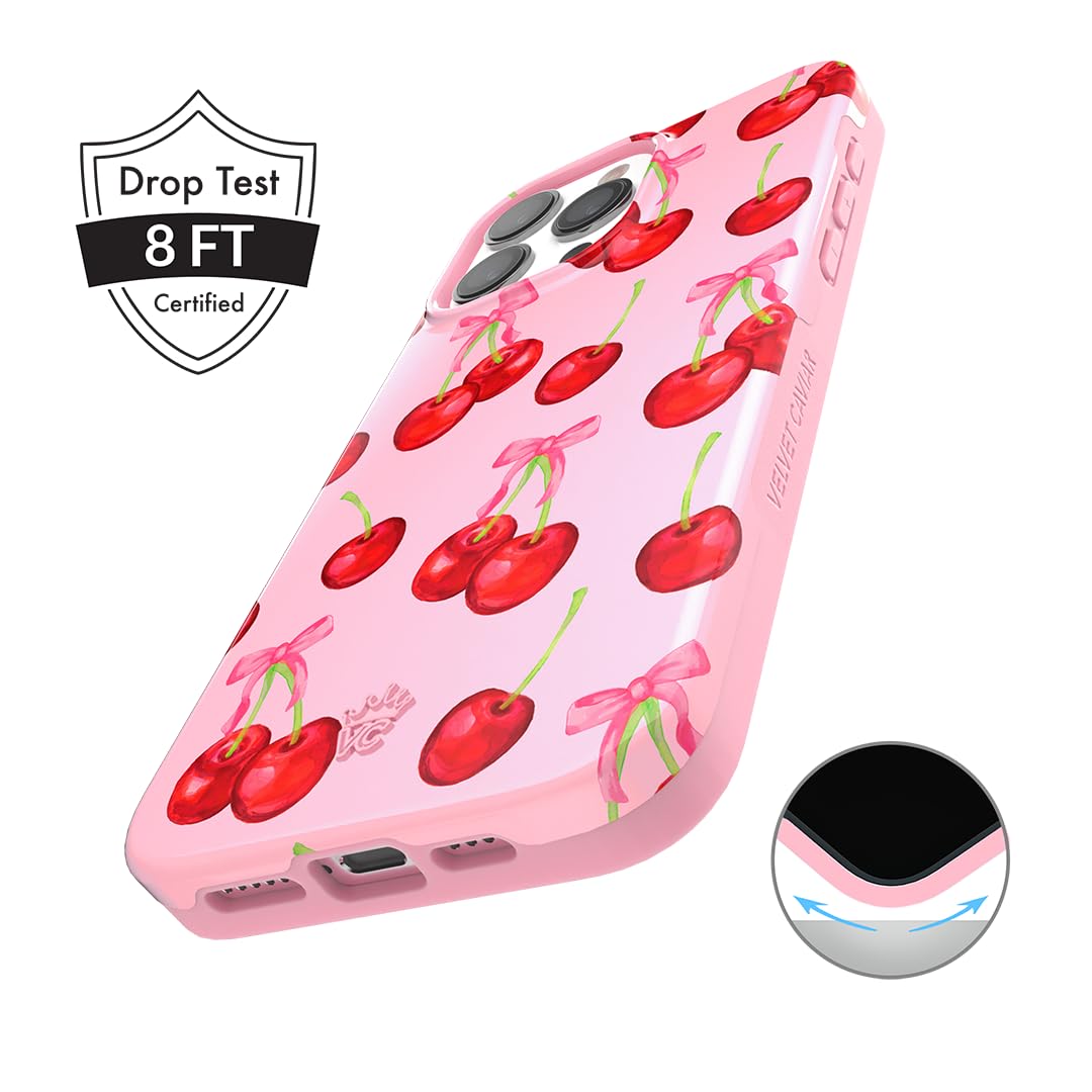 Foto 6 pulgar | Funda De Teléfono Velvet Caviar Para Iphone 15 Pro Max Cherry Bows - Venta Internacional.
