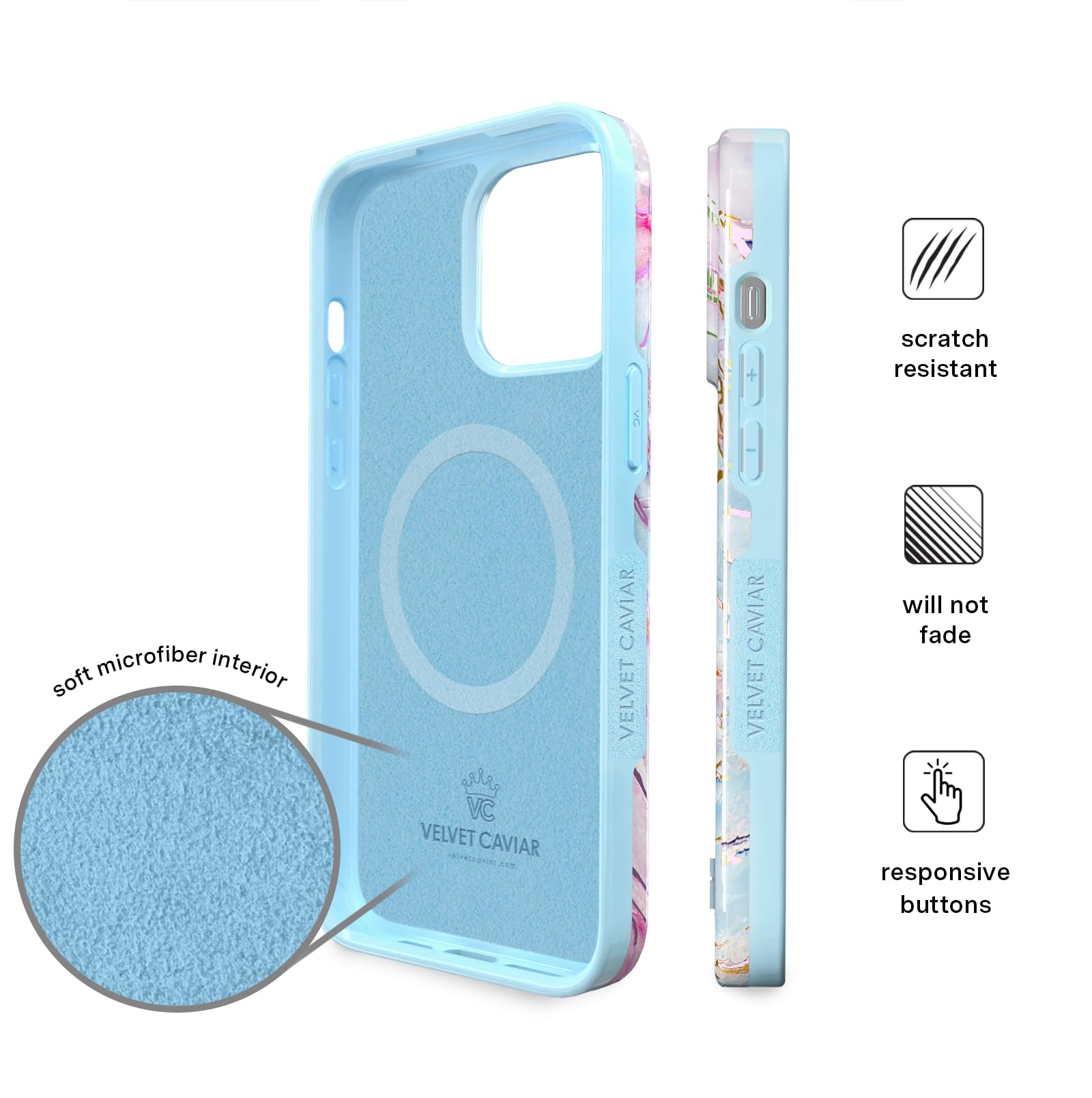 Foto 7 pulgar | Funda De Teléfono Velvet Caviar Compatible Con Iphone 15 Para Mujer - Venta Internacional.