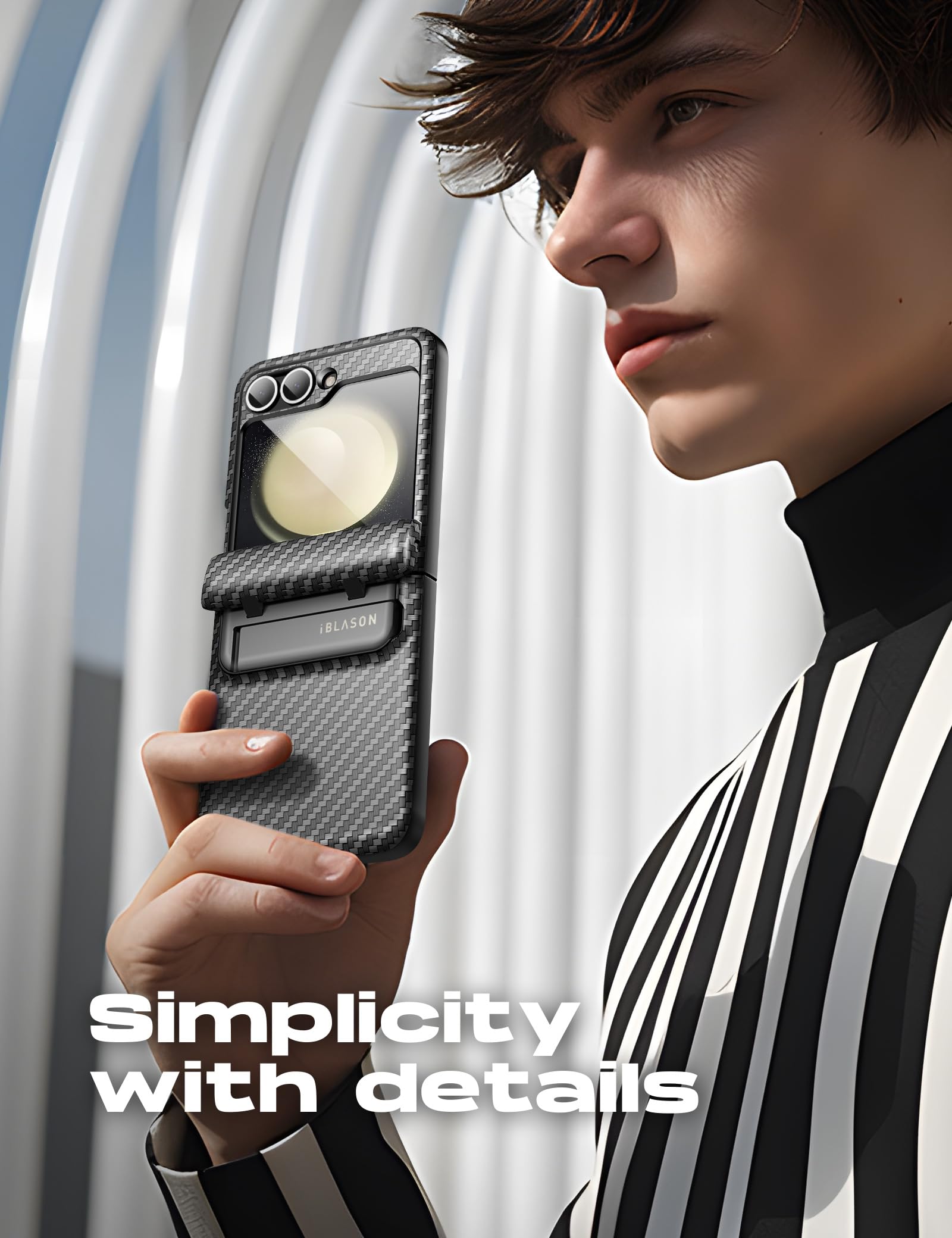 Foto 7 pulgar | Funda De Teléfono I-blason Journey Con Soporte Para Samsung Galaxy Z Flip 6 - Venta Internacional.