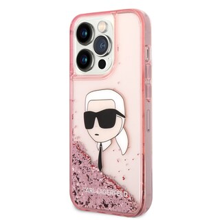 Foto 2 | Funda Karl Glitter Líquido Cabeza Para Iphone 14 Pro - Rosa