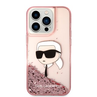 Foto 3 | Funda Karl Glitter Líquido Cabeza Para Iphone 14 Pro - Rosa