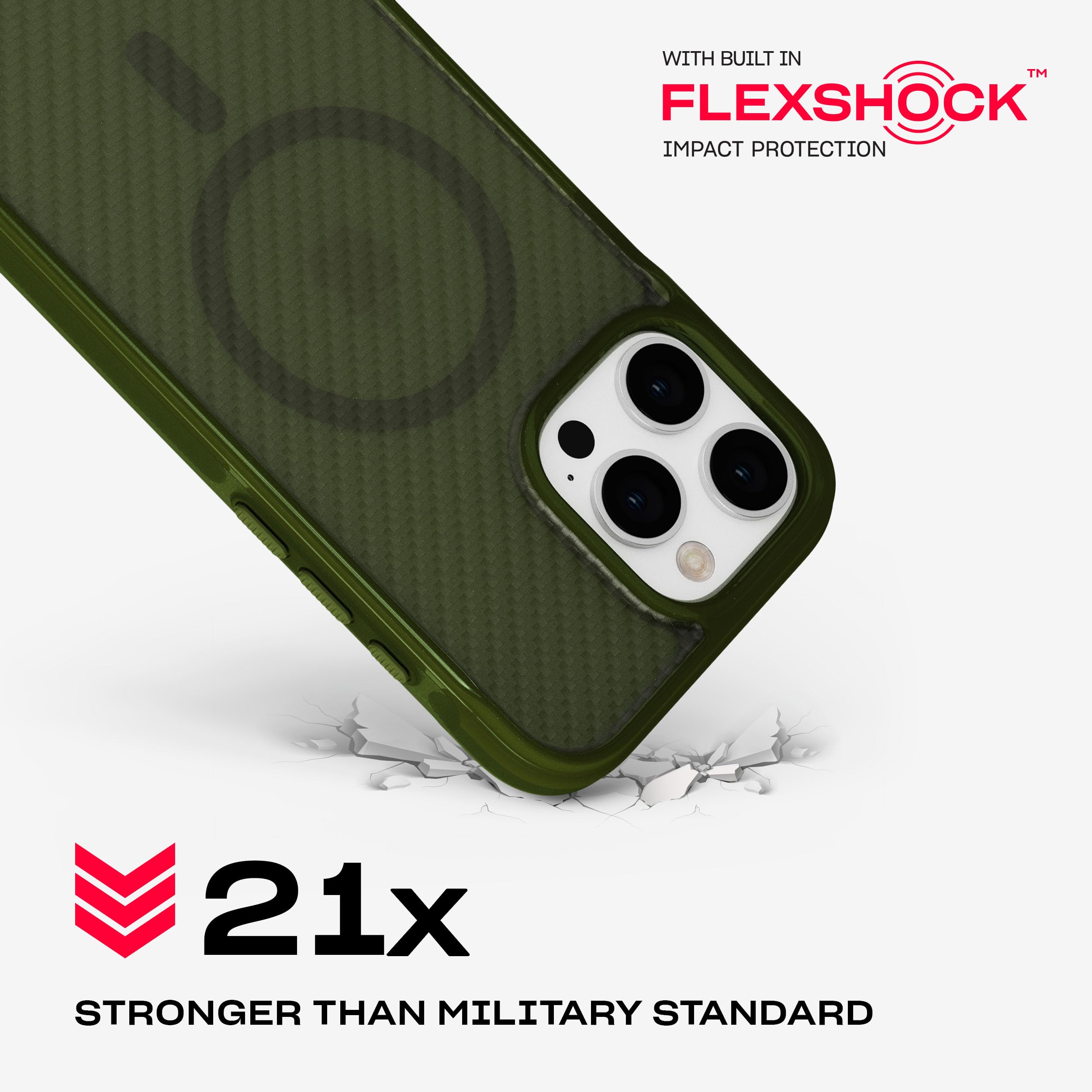 Foto 4 pulgar | Funda Tech21 Evoarmor Para Iphone 16 Pro Max Con Magsafe, Color Verde - Venta Internacional.