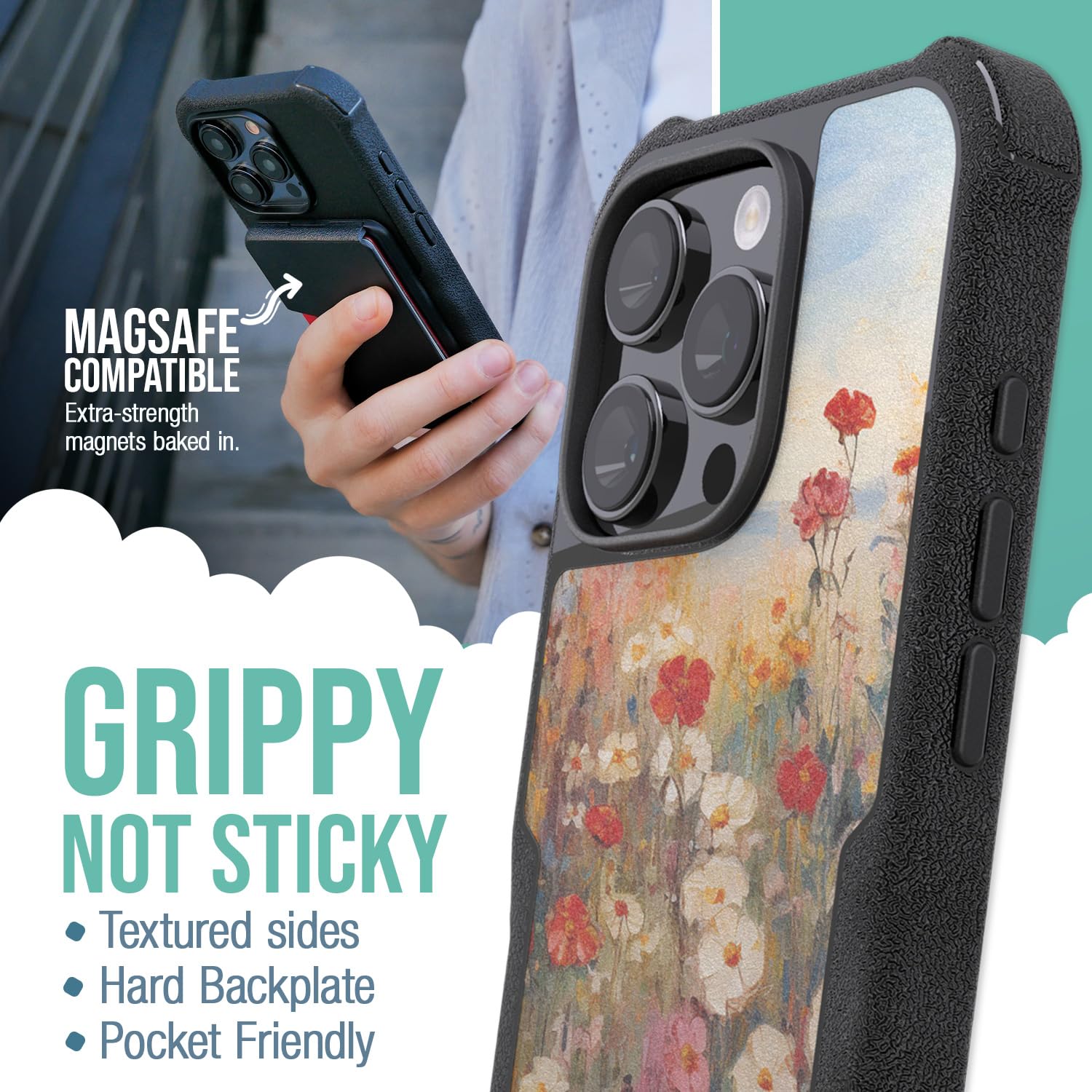 Foto 3 pulgar | Funda Magnética Protectora Smartish Gripzilla Para Iphone 16 Pro - Venta Internacional.