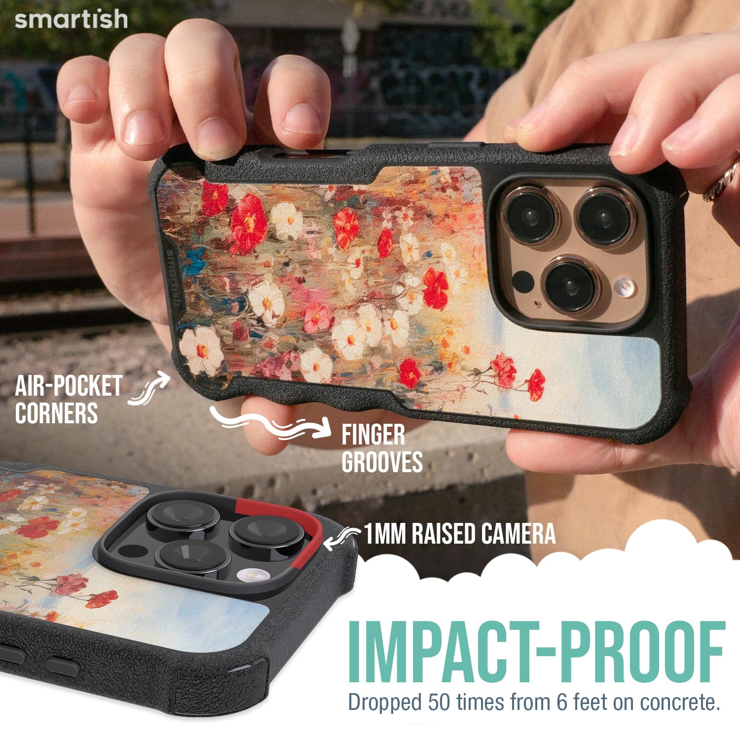 Foto 5 pulgar | Funda Magnética Protectora Smartish Gripzilla Para Iphone 16 Pro - Venta Internacional.