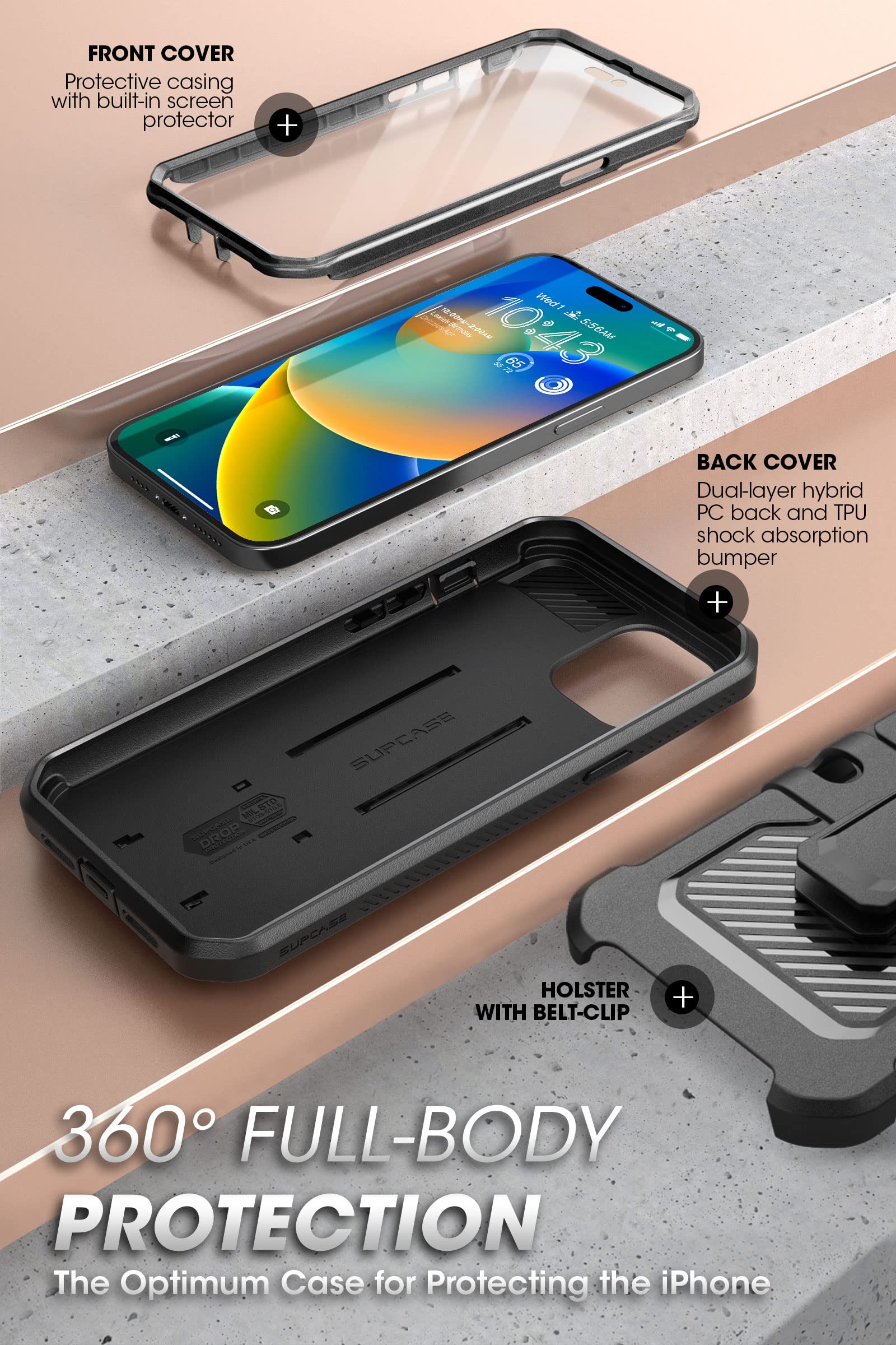 Foto 6 pulgar | Funda Para Teléfono Supcase Unicorn Beetle Pro Iphone 14 Pro 6.1 - Venta Internacional.