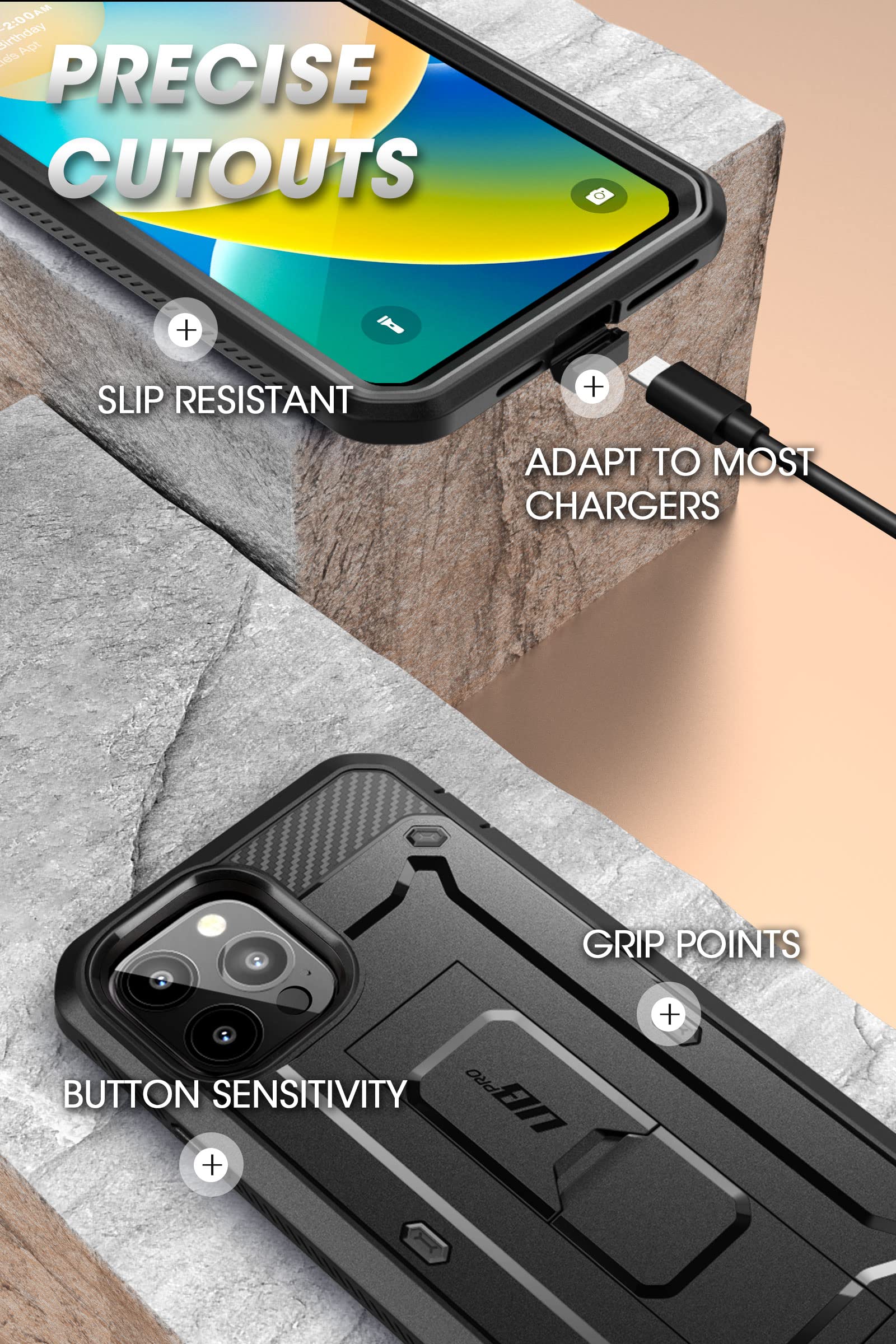 Foto 8 pulgar | Funda Para Teléfono Supcase Unicorn Beetle Pro Iphone 14 Pro 6.1 - Venta Internacional.