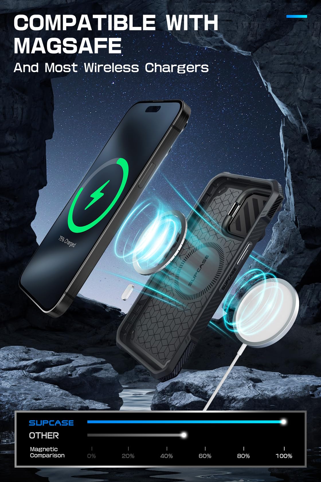 Foto 6 pulgar | Funda De Teléfono Supcase Ubmag Xt Para Iphone 15 Pro Max Con Soporte - Venta Internacional.