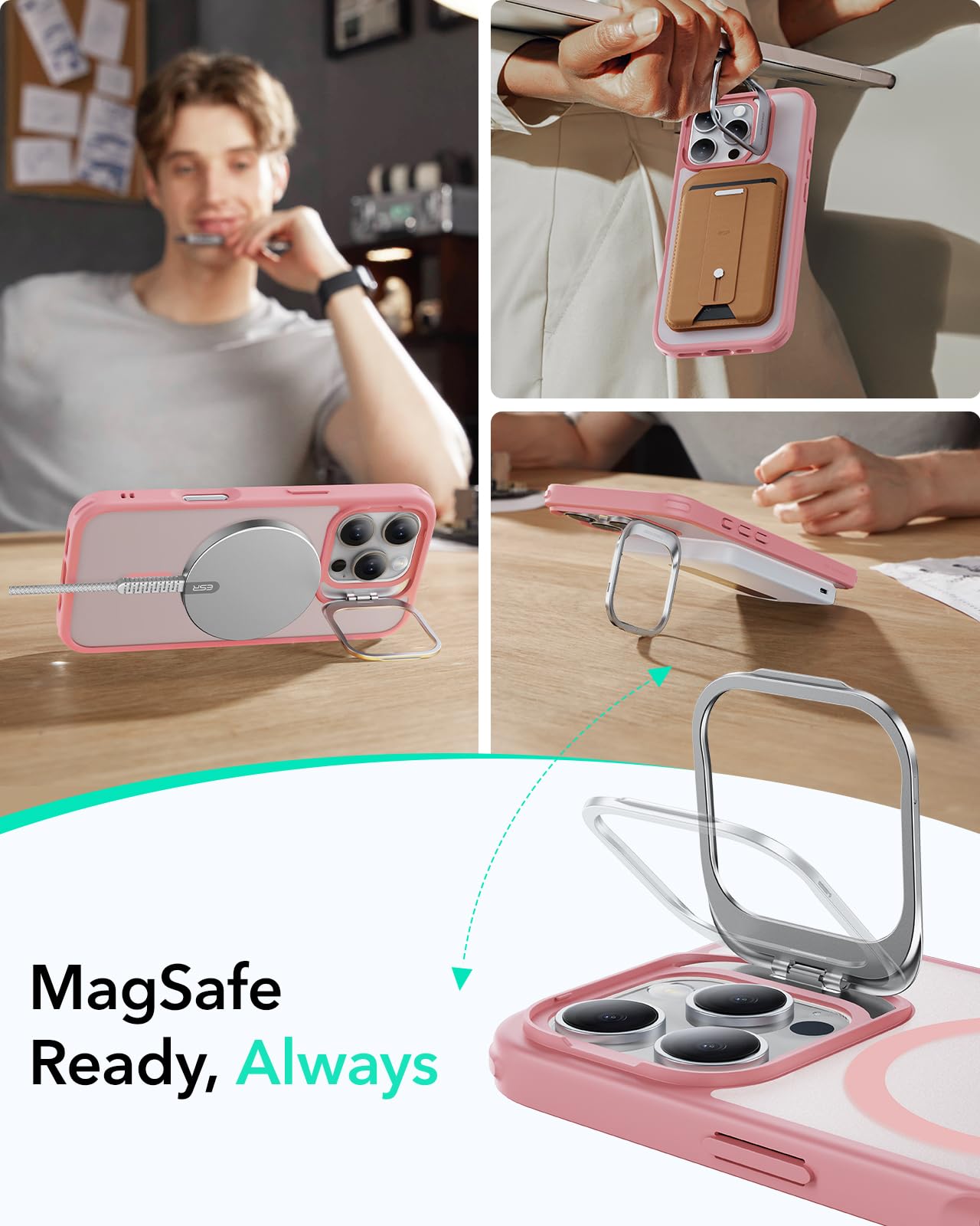 Foto 4 pulgar | Funda De Teléfono Esr Para Iphone 16 Pro Con Magsafe De Grado Militar - Venta Internacional.