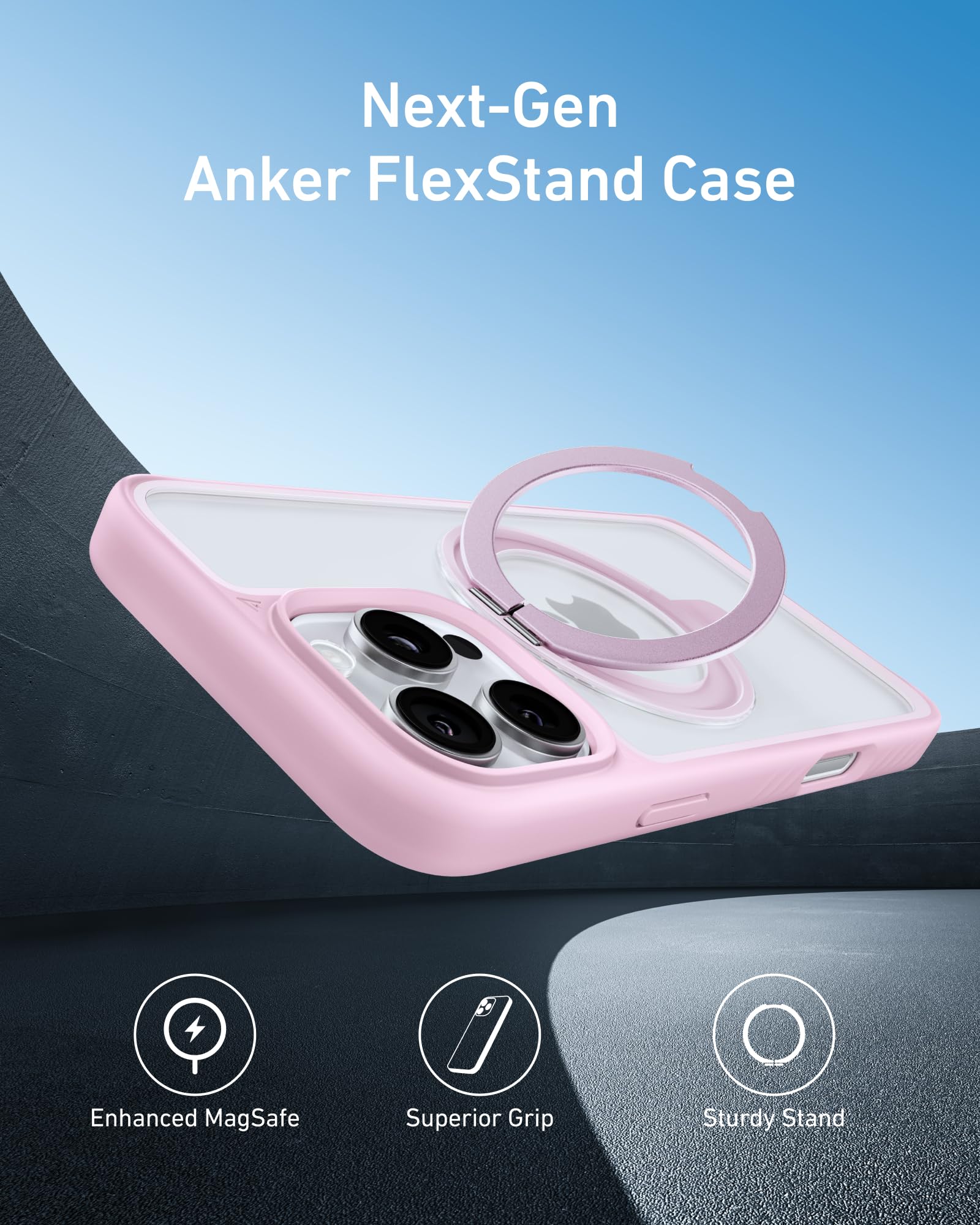 Foto 3 pulgar | Funda Anker Ultra Magnetic Con Soporte Anular De 360° Para Iphone 16 Pro Max - Venta Internacional.