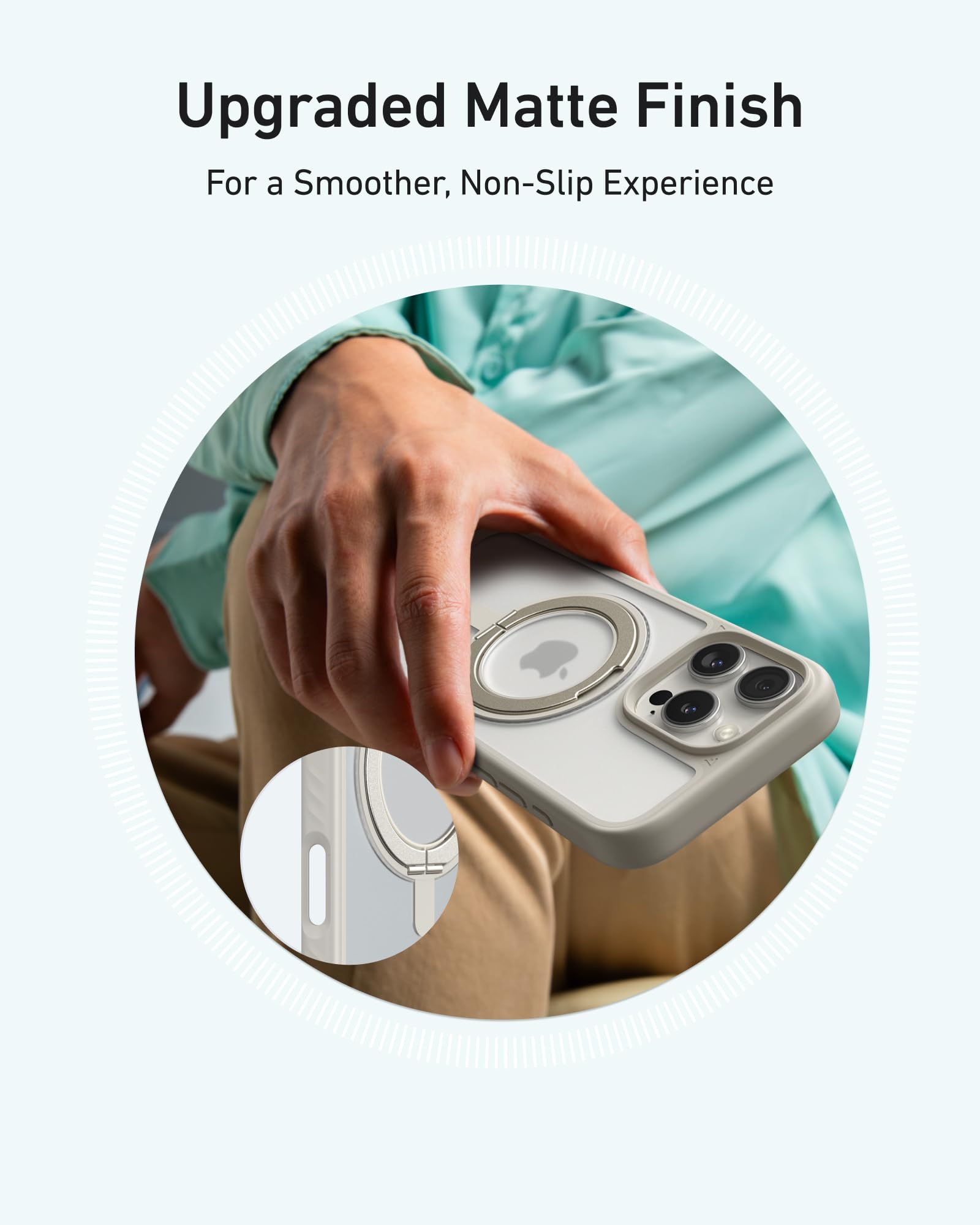 Foto 7 pulgar | Funda Anker Ultra Magnetic Con Soporte Anular De 360° Para Iphone 16 Pro Max - Venta Internacional.