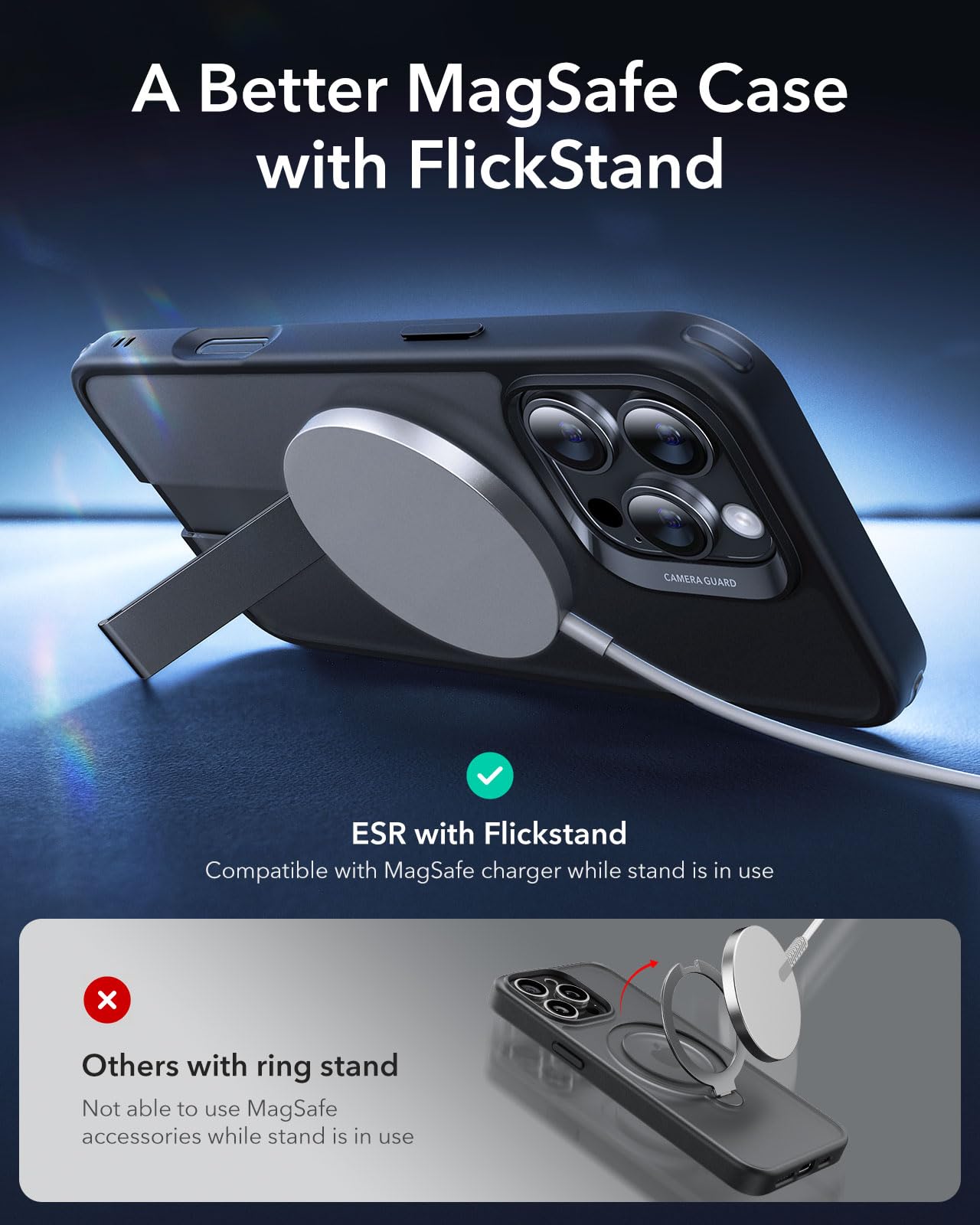 Foto 4 pulgar | Funda Esr Boost Series Con Soporte Para Iphone 16 Pro Max - Venta Internacional.