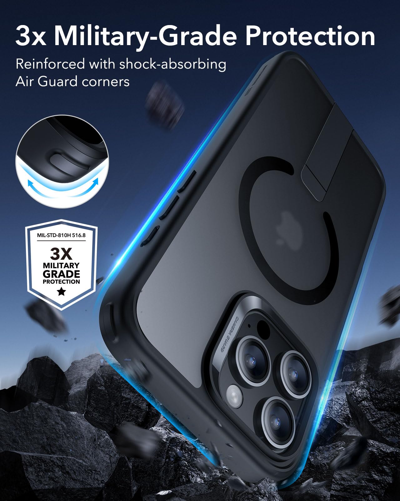 Foto 6 pulgar | Funda Esr Boost Series Con Soporte Para Iphone 16 Pro Max - Venta Internacional.