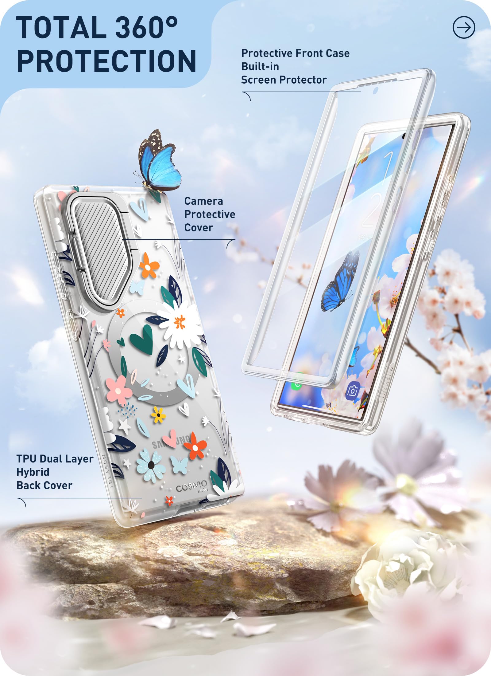 Foto 6 | Funda I-blason Cosmo Para Samsung Galaxy S24 Ultra Con Soporte - Venta Internacional.