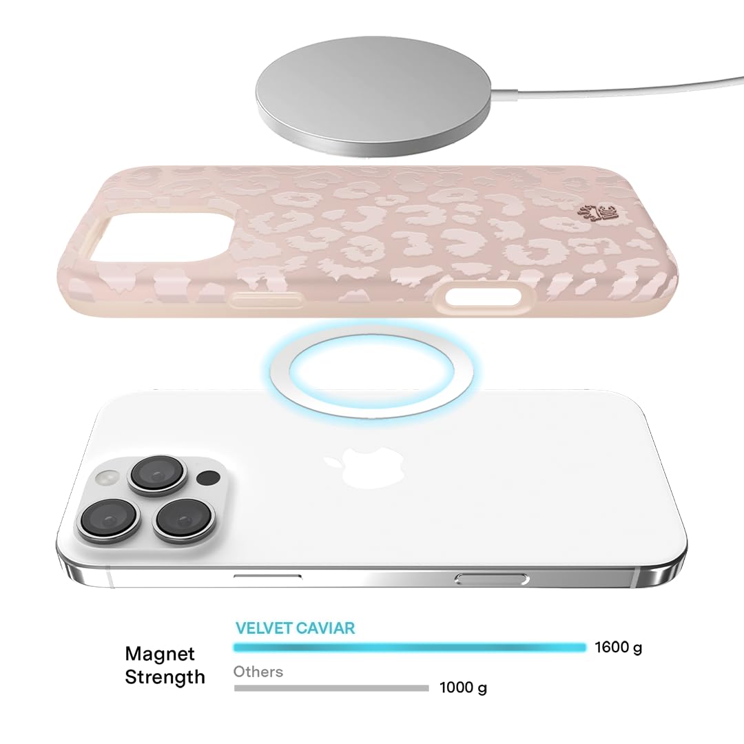 Foto 4 pulgar | Funda De Teléfono Velvet Caviar Nude Leopard Cheetah Para Iphone 16 Pro - Venta Internacional.