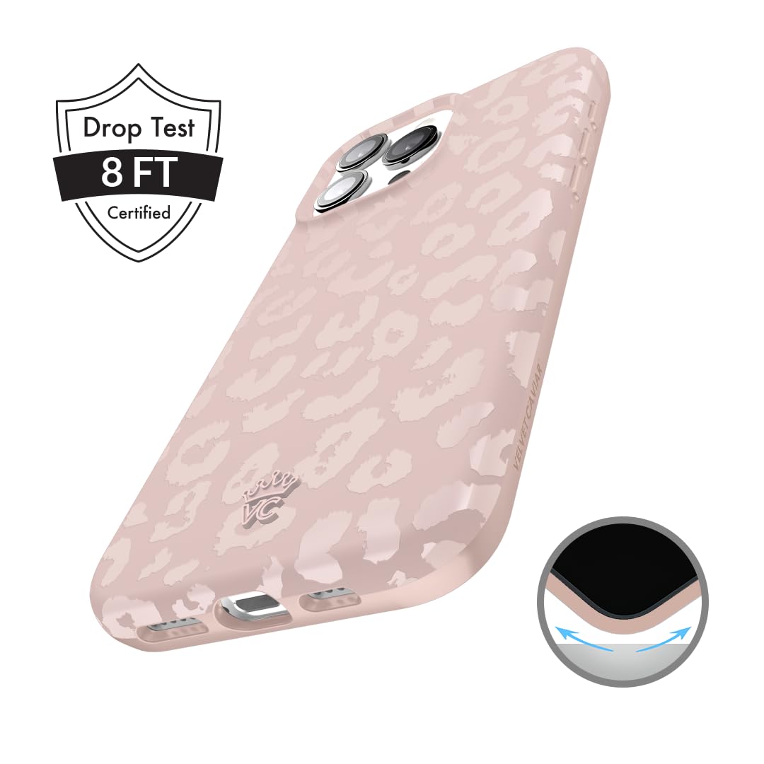 Foto 6 pulgar | Funda De Teléfono Velvet Caviar Nude Leopard Cheetah Para Iphone 16 Pro - Venta Internacional.