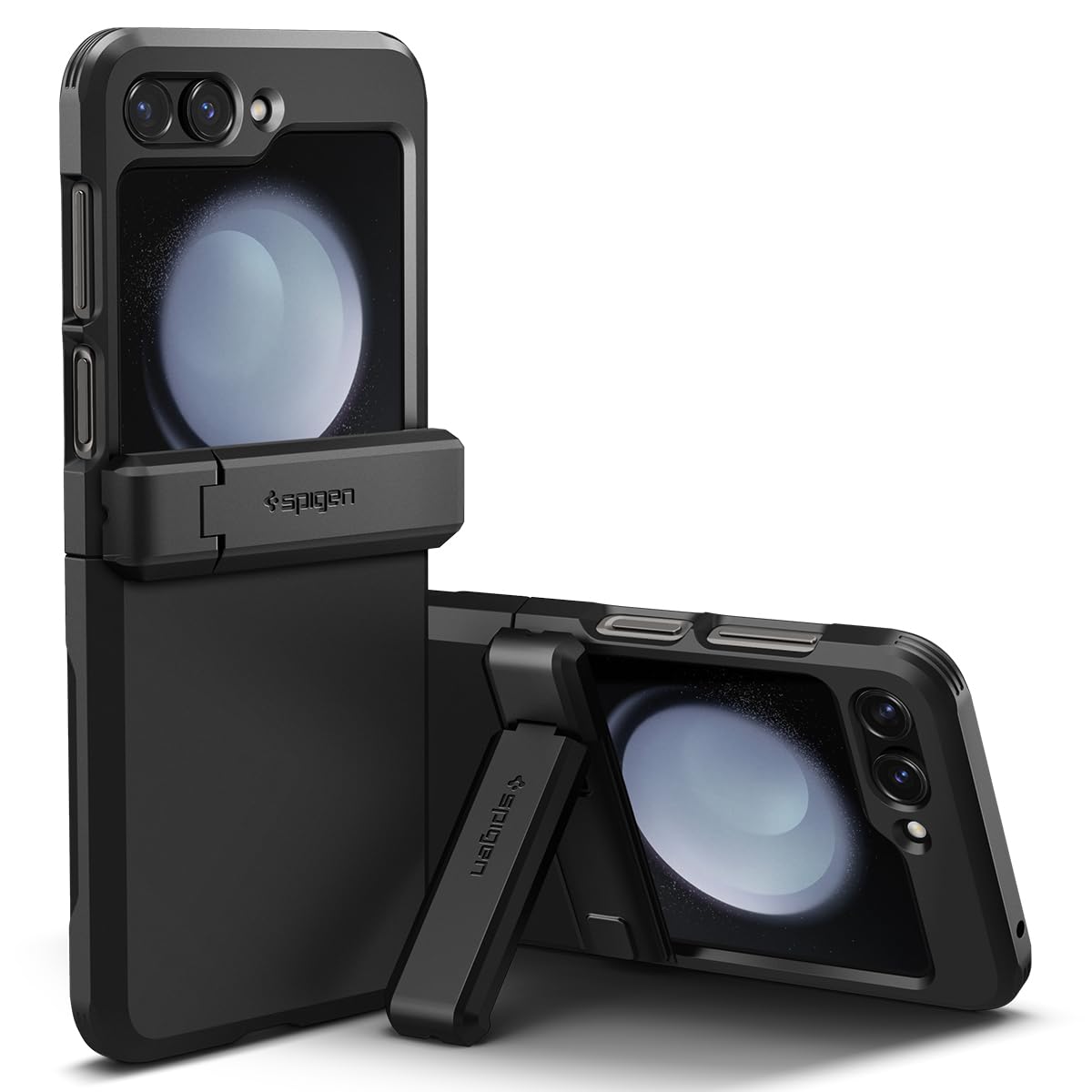 Funda Spigen Tough Armor Pro Con Protección De Bisagra Para El Galaxy Z Flip 5 (2023), Color Negro - Venta Internacion