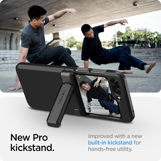 Foto 4 | Funda Spigen Tough Armor Pro Con Protección De Bisagra Para El Galaxy Z Flip 5 (2023), Color Negro - Venta Internacion