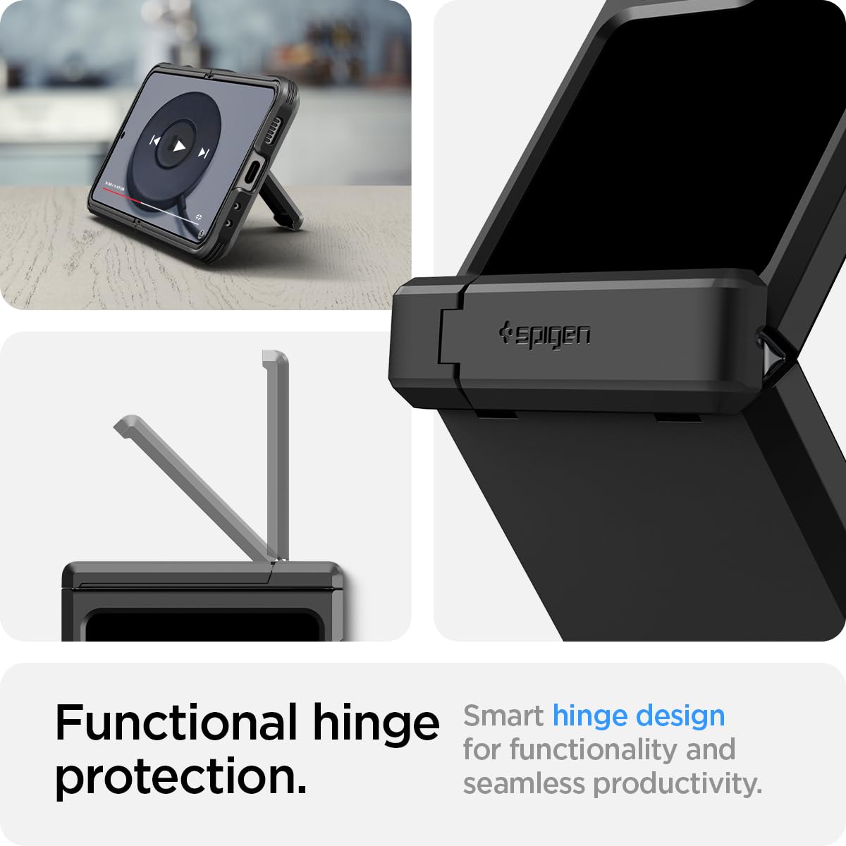 Foto 6 pulgar | Funda Spigen Tough Armor Pro Con Protección De Bisagra Para El Galaxy Z Flip 5 (2023), Color Negro - Venta Internacion