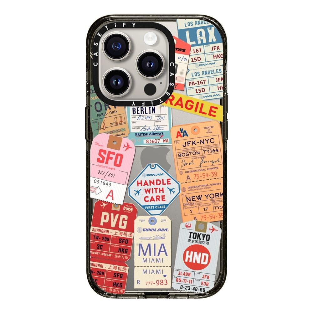 Foto 2 pulgar | Funda De Teléfono Casetify Impact Para Iphone 15 Pro, Color Negro Transparente - Venta Internacional.