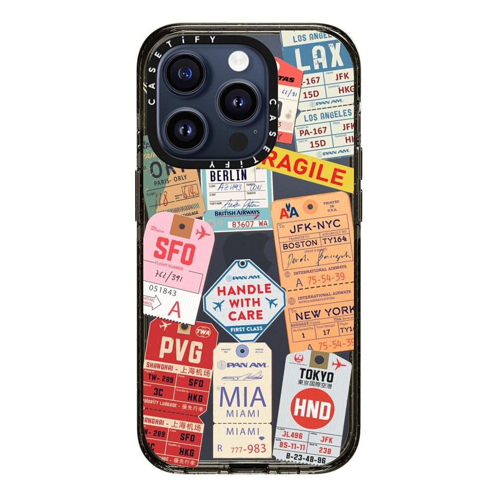 Foto 3 pulgar | Funda De Teléfono Casetify Impact Para Iphone 15 Pro, Color Negro Transparente - Venta Internacional.