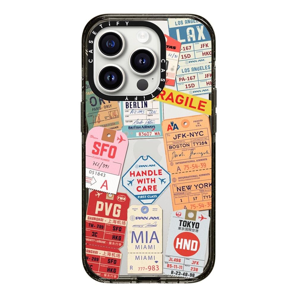 Foto 4 pulgar | Funda De Teléfono Casetify Impact Para Iphone 15 Pro, Color Negro Transparente - Venta Internacional.