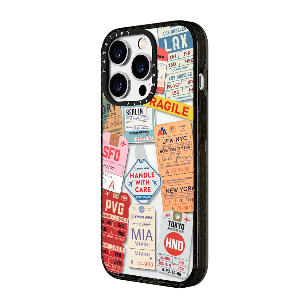 Foto 6 pulgar | Funda De Teléfono Casetify Impact Para Iphone 15 Pro, Color Negro Transparente - Venta Internacional.
