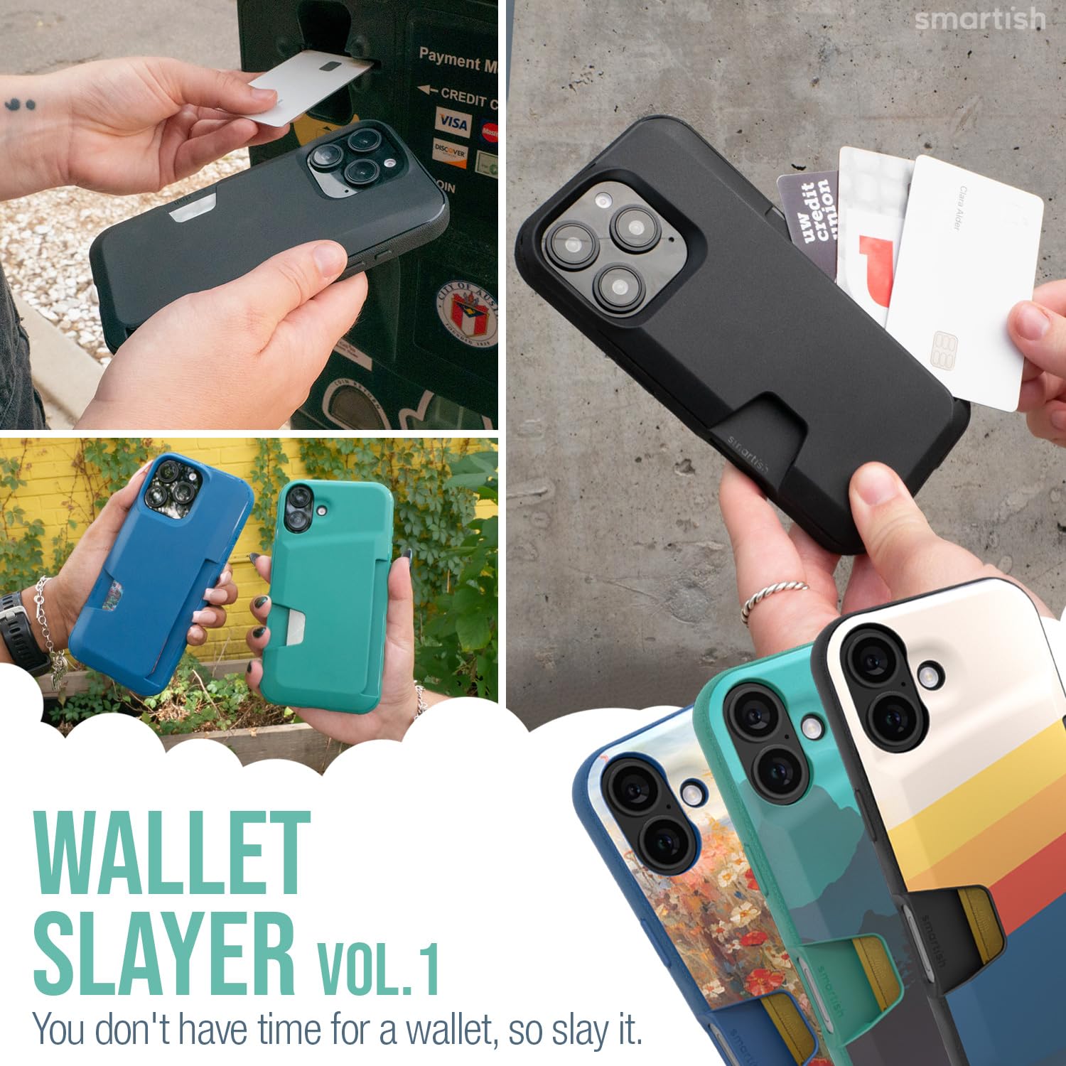 Foto 7 pulgar | Funda Tipo Cartera Smartish  Para Iphone 16 Wallet Slayer, Vol. 1 - Venta Internacional.