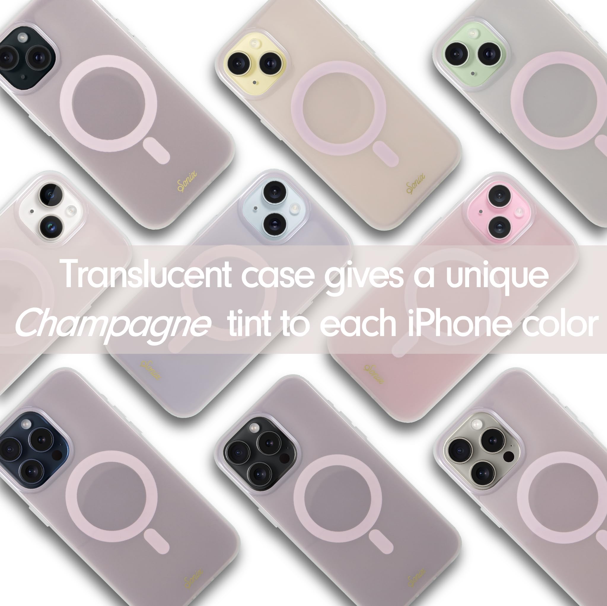 Foto 3 pulgar | Funda De Teléfono Sonix Jelly Champagne Para Iphone 15 Con Magsafe - Venta Internacional.