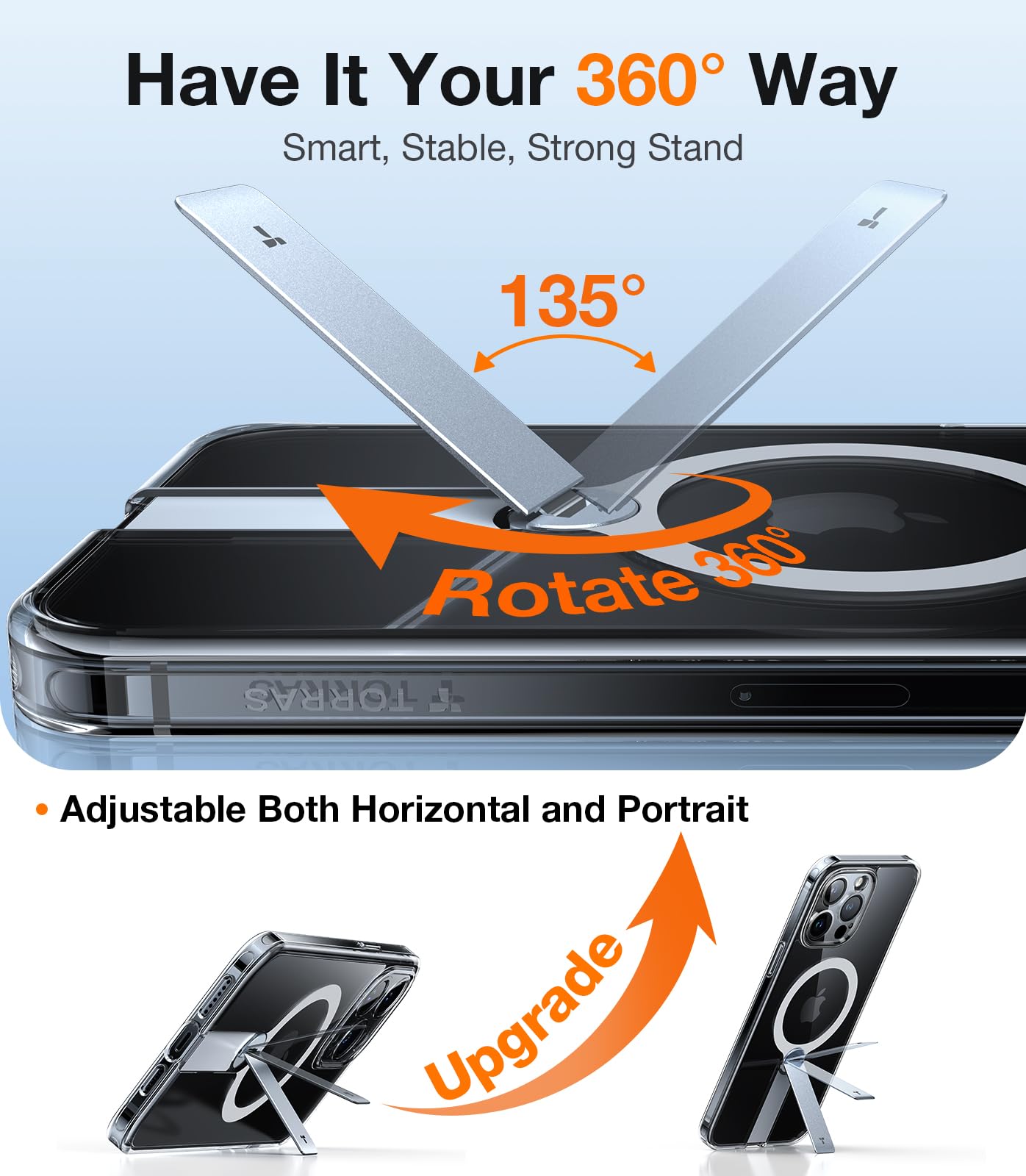 Foto 3 pulgar | Funda Para Teléfono Torras Magnetic Con Soporte Giratorio De 360° Para Iphone 14 Pro - Venta Internacional.