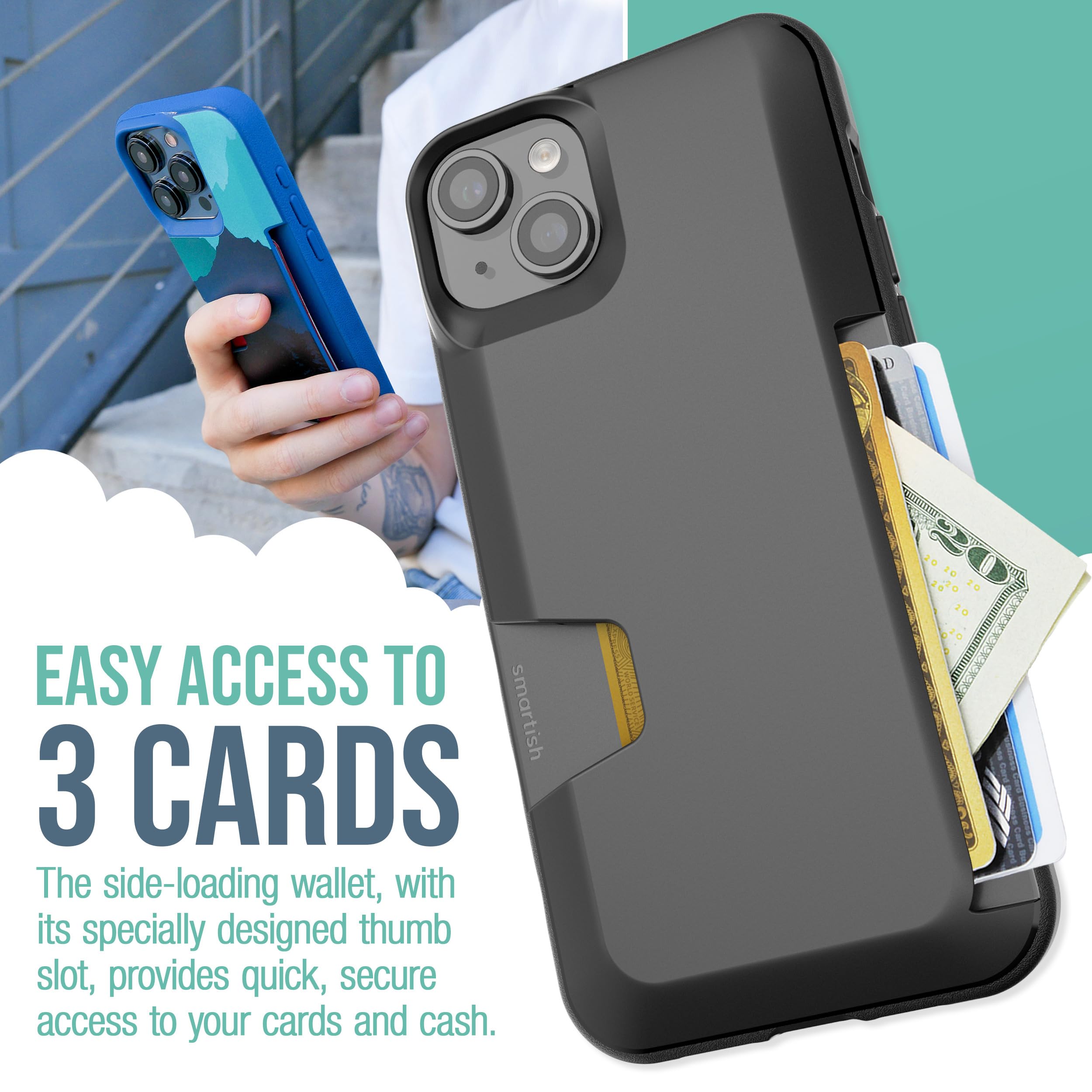 Foto 3 pulgar | Funda Tipo Cartera Smartish Wallet Slayer Vol. 1 Para Iphone 15 Plus - Venta Internacional.