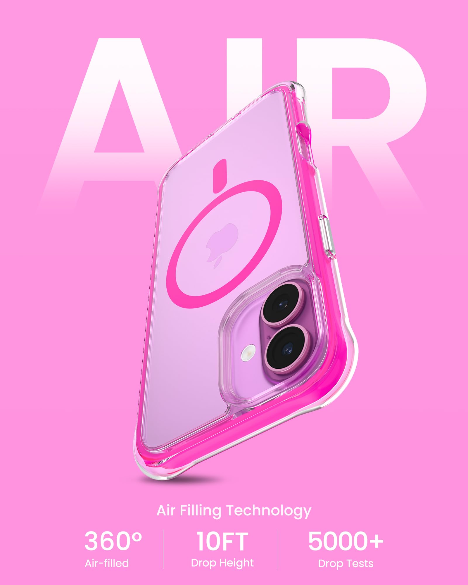 Foto 4 pulgar | Funda De Teléfono Ornarto Air Para Iphone 16 Plus Transparente Con Magsafe - Venta Internacional.