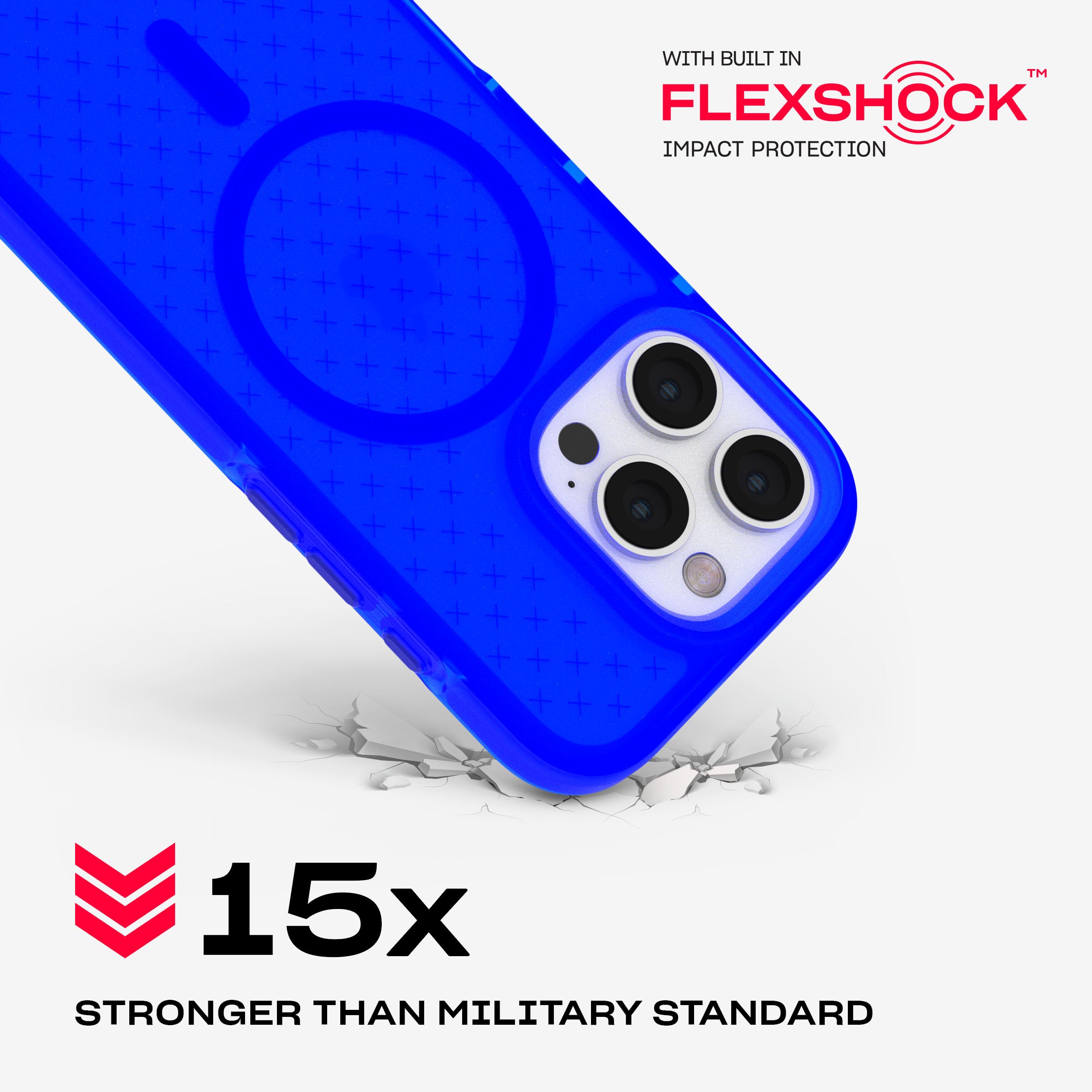Foto 4 pulgar | Funda Tech21 Evocheck Para Iphone 16 Pro Con Magsafe Azul Cobalto - Venta Internacional.