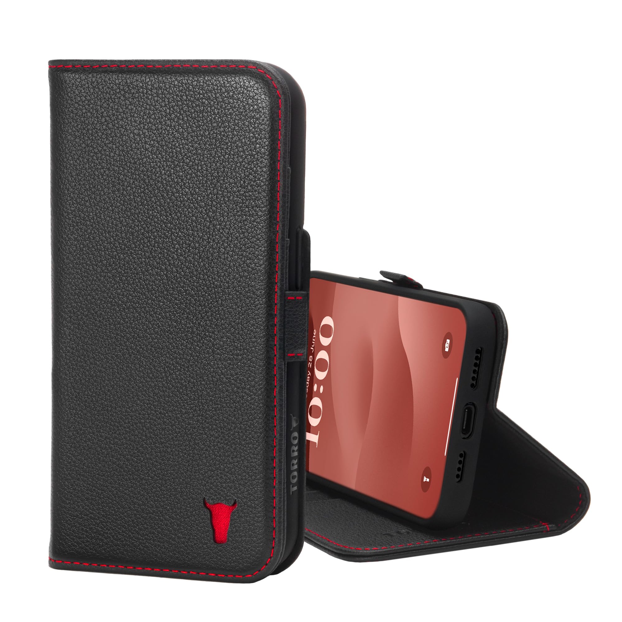 Foto 2 pulgar | Funda Torro Premium Leather Para Iphone 15 Pro Max, Color Negro - Venta Internacional.